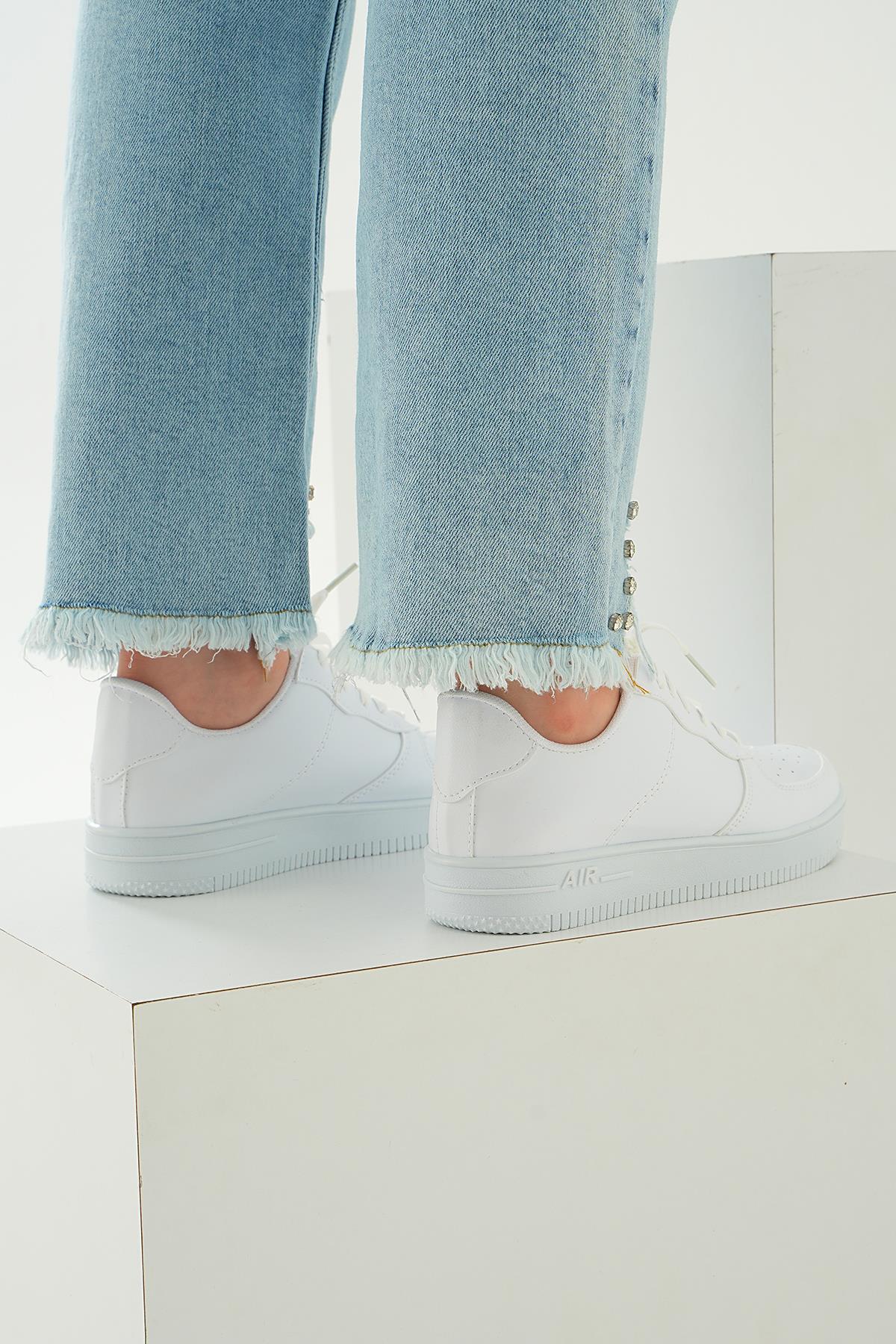 Spor Ayakkabı - 7028 Beyaz - 6