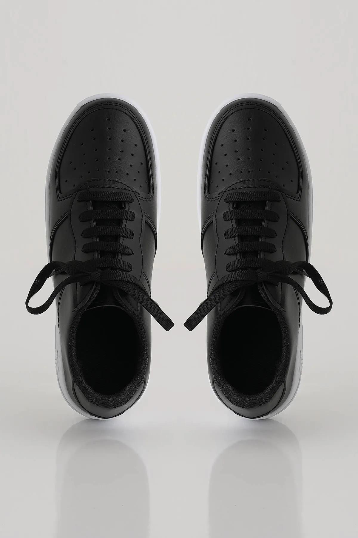 Spor Ayakkabı - 7028 Siyah-Beyaz - 4