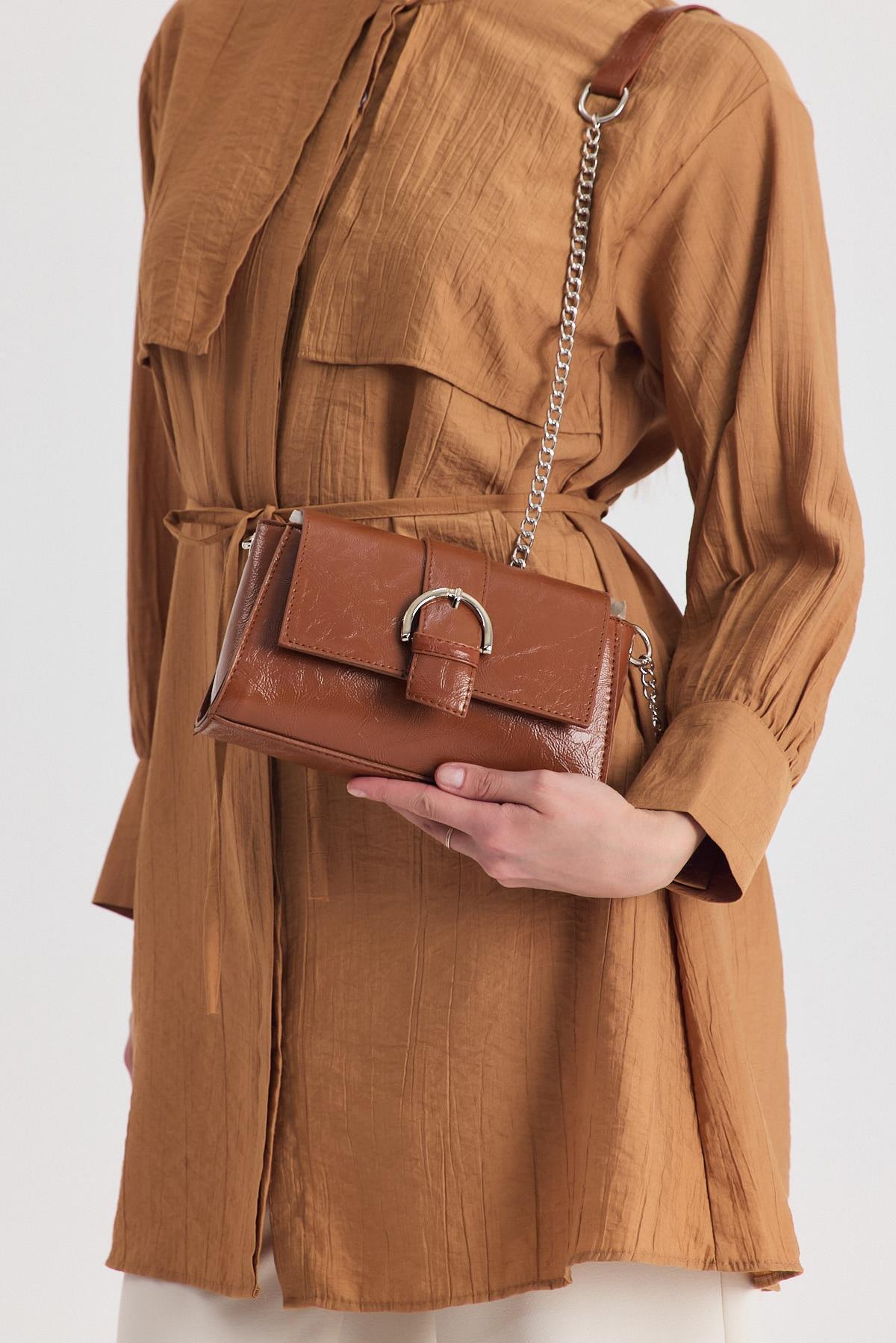 Taba Deri Görünümlüü Omuz Çantası 3023 - RAYS