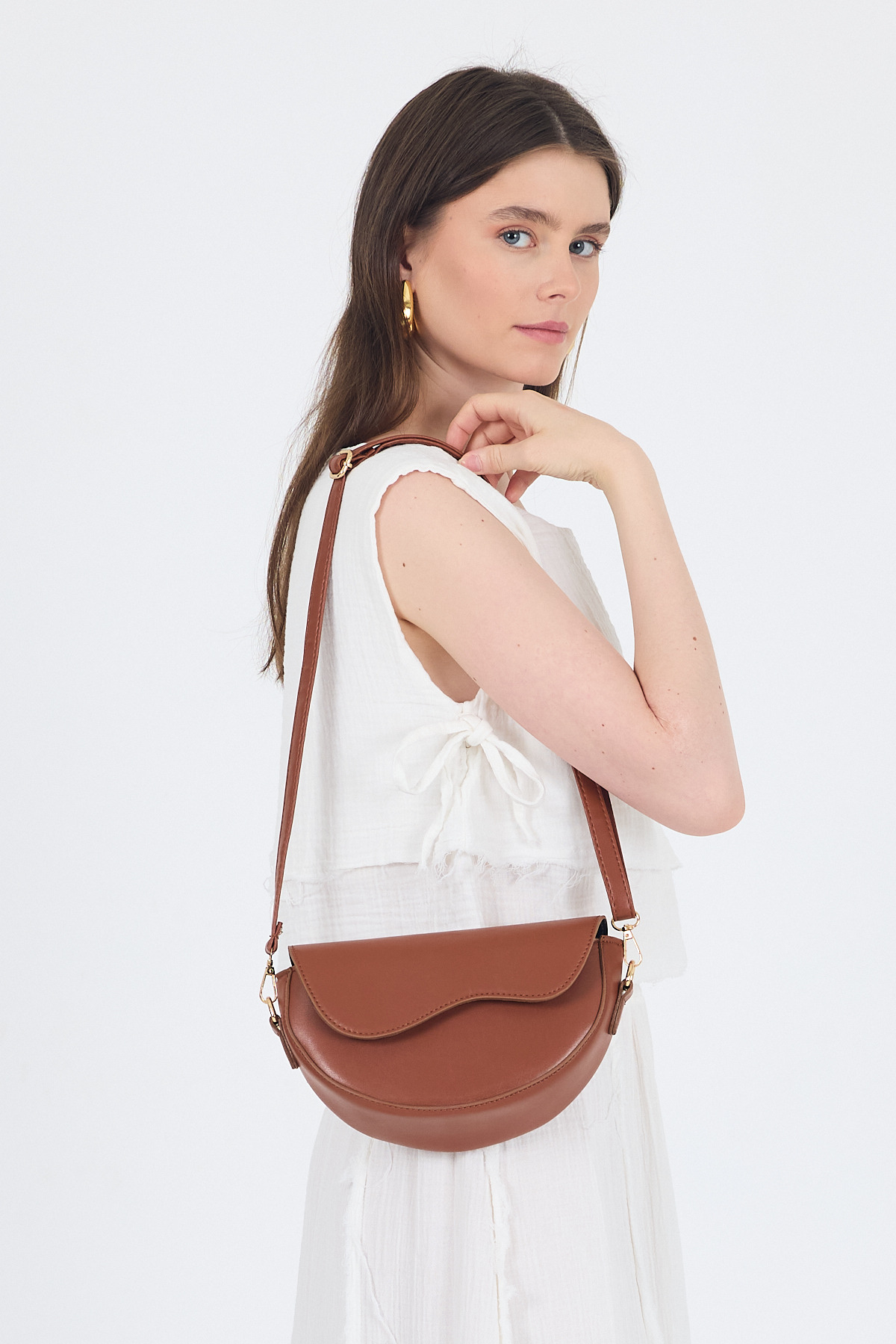 Taba Simetri Kapak Detaylı Omuz Çantası 3024 - RAYS