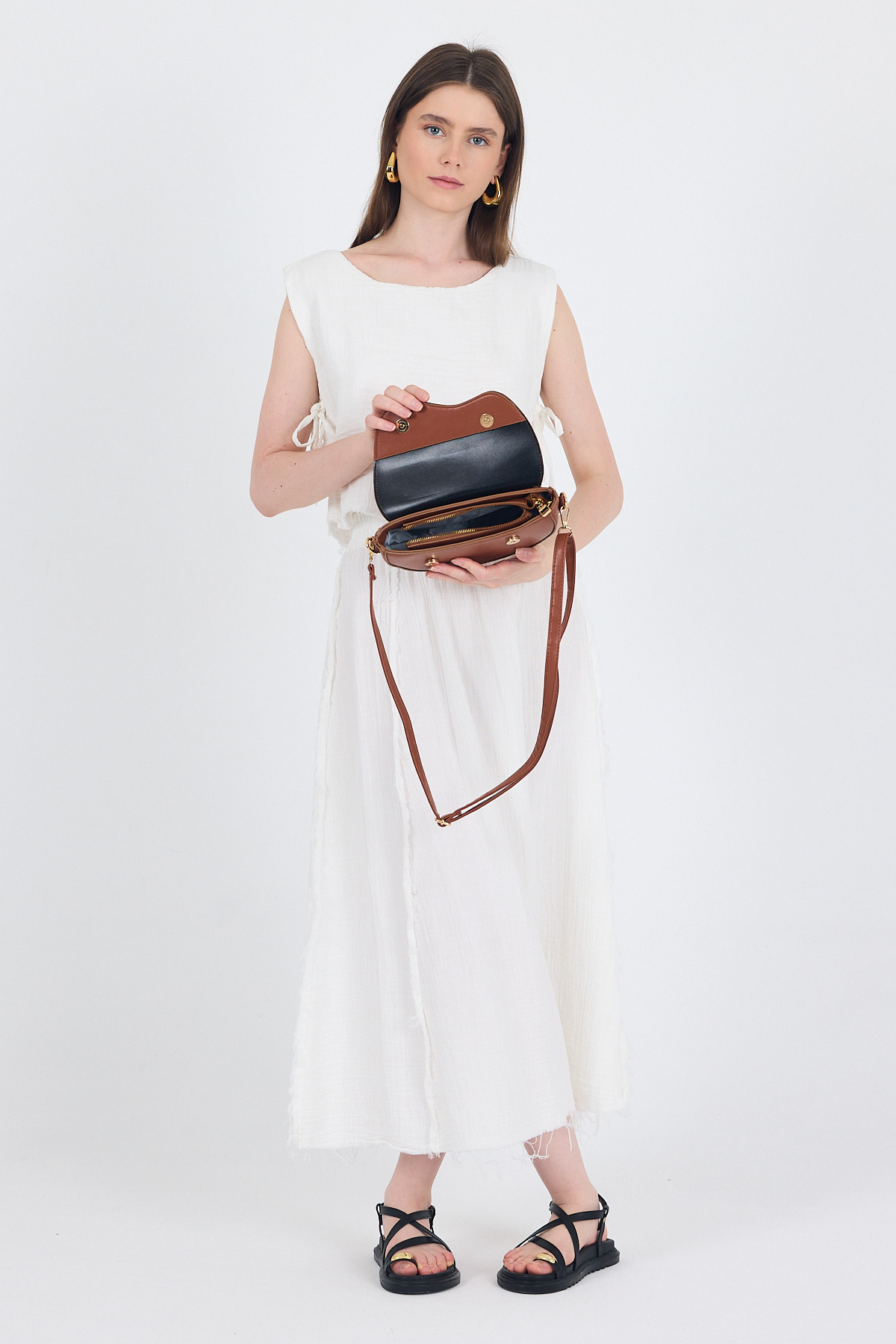 Taba Simetri Kapak Detaylı Omuz Çantası 3024 - RAYS