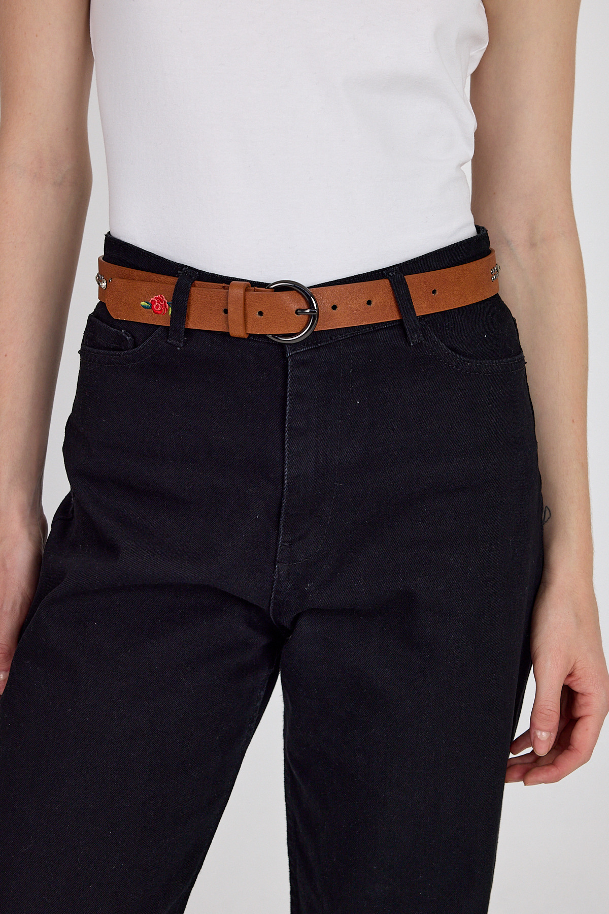 Taba Zımba ve Gül Nakışlı Kadın Kemer 420 