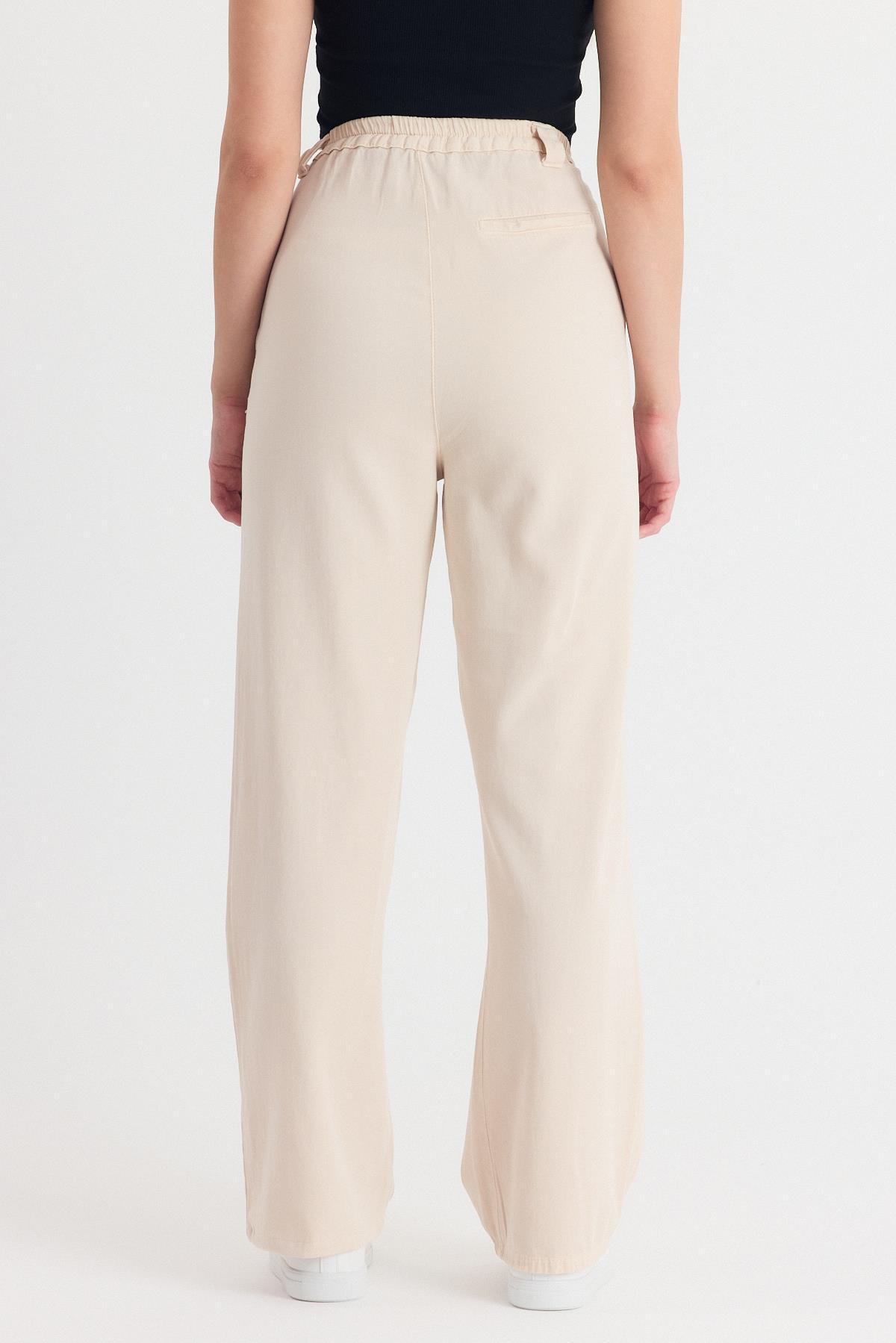 Taş Cepli Pileli Geniş Paça Pantolon 7021 - 5