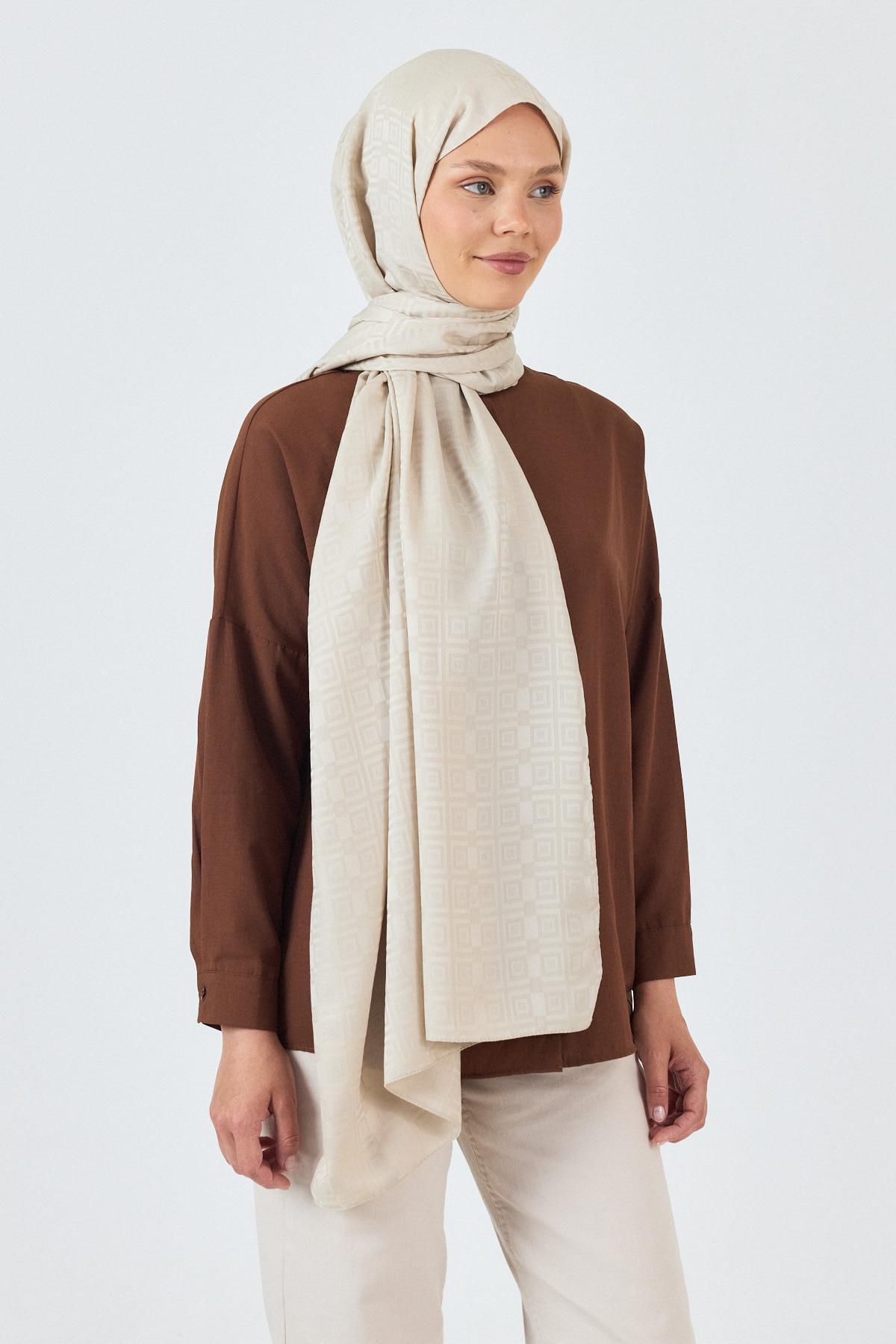 Taş Kare Desen Jakar Şal 5692 - 1