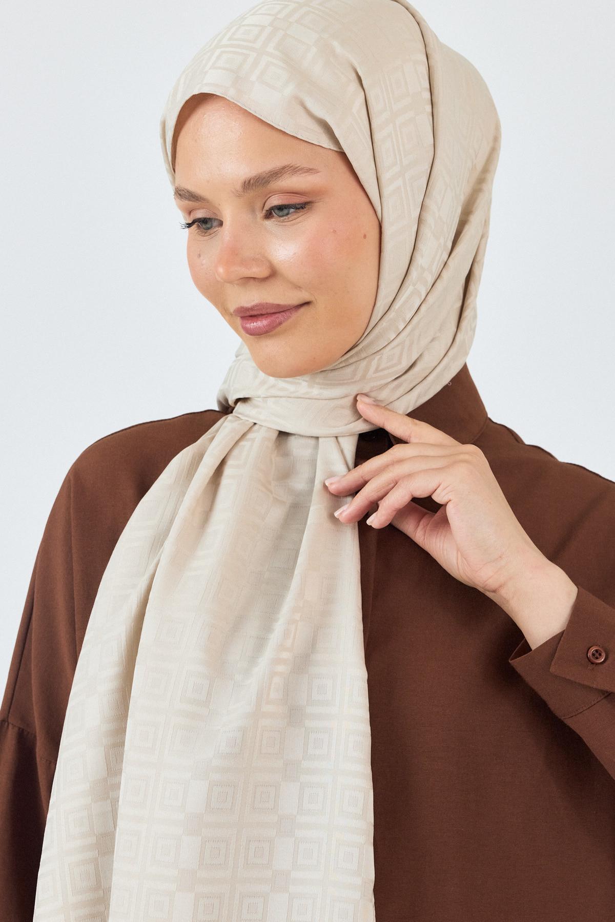 Taş Kare Desen Jakar Şal 5692 - 2