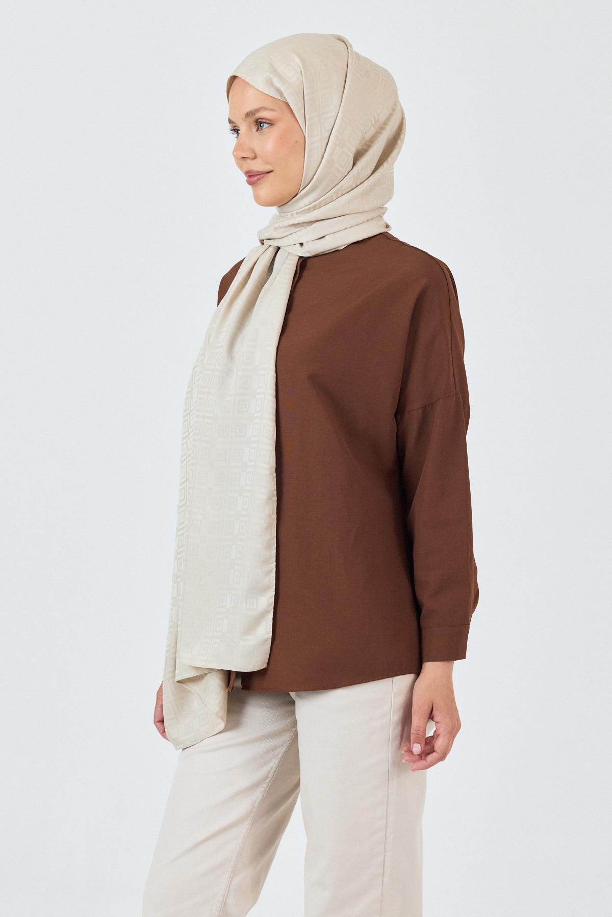 Taş Kare Desen Jakar Şal 5692 - 3