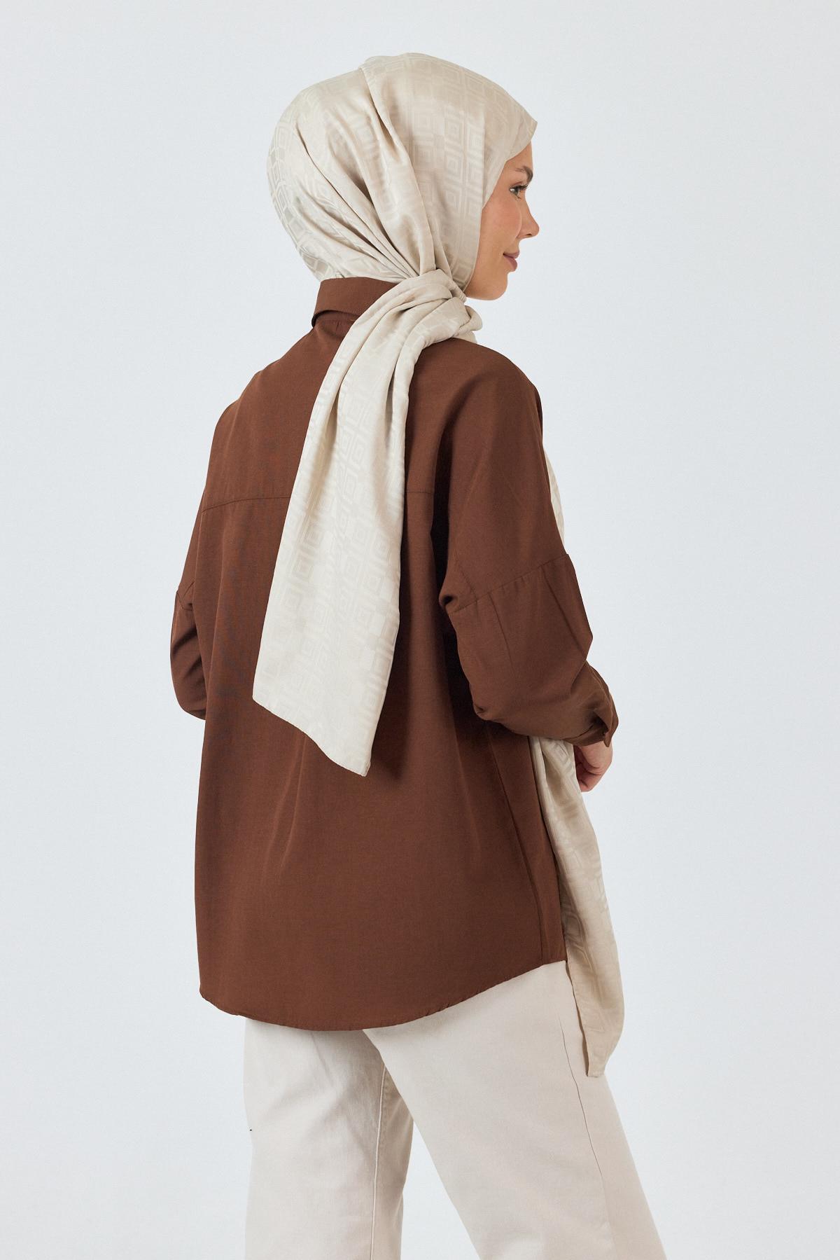 Taş Kare Desen Jakar Şal 5692 - 5