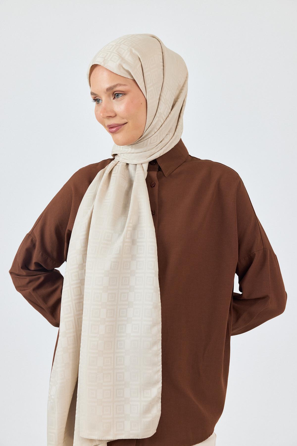 Taş Kare Desen Jakar Şal 5692 - 6