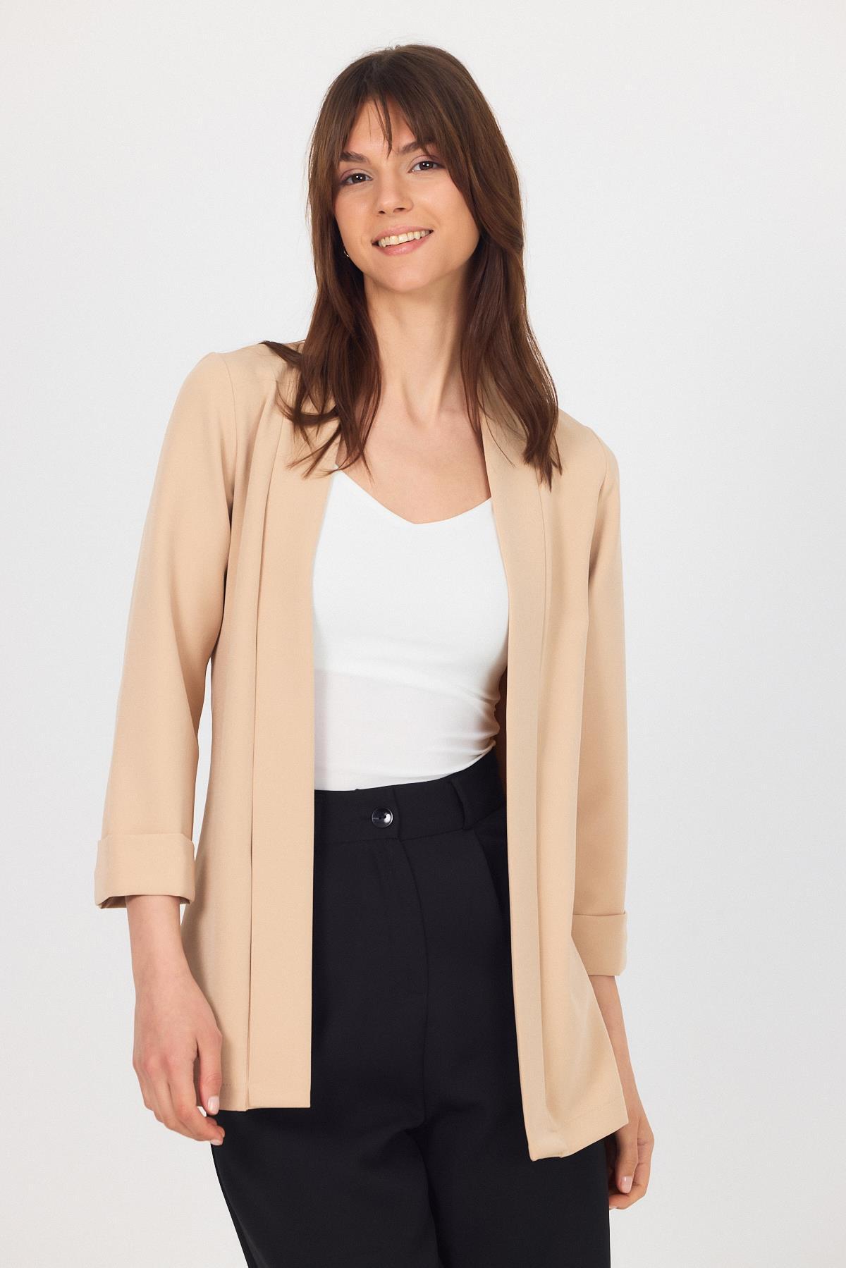 Taş Kol Katlama Detay Önü Açık Ceket 3456 - 2