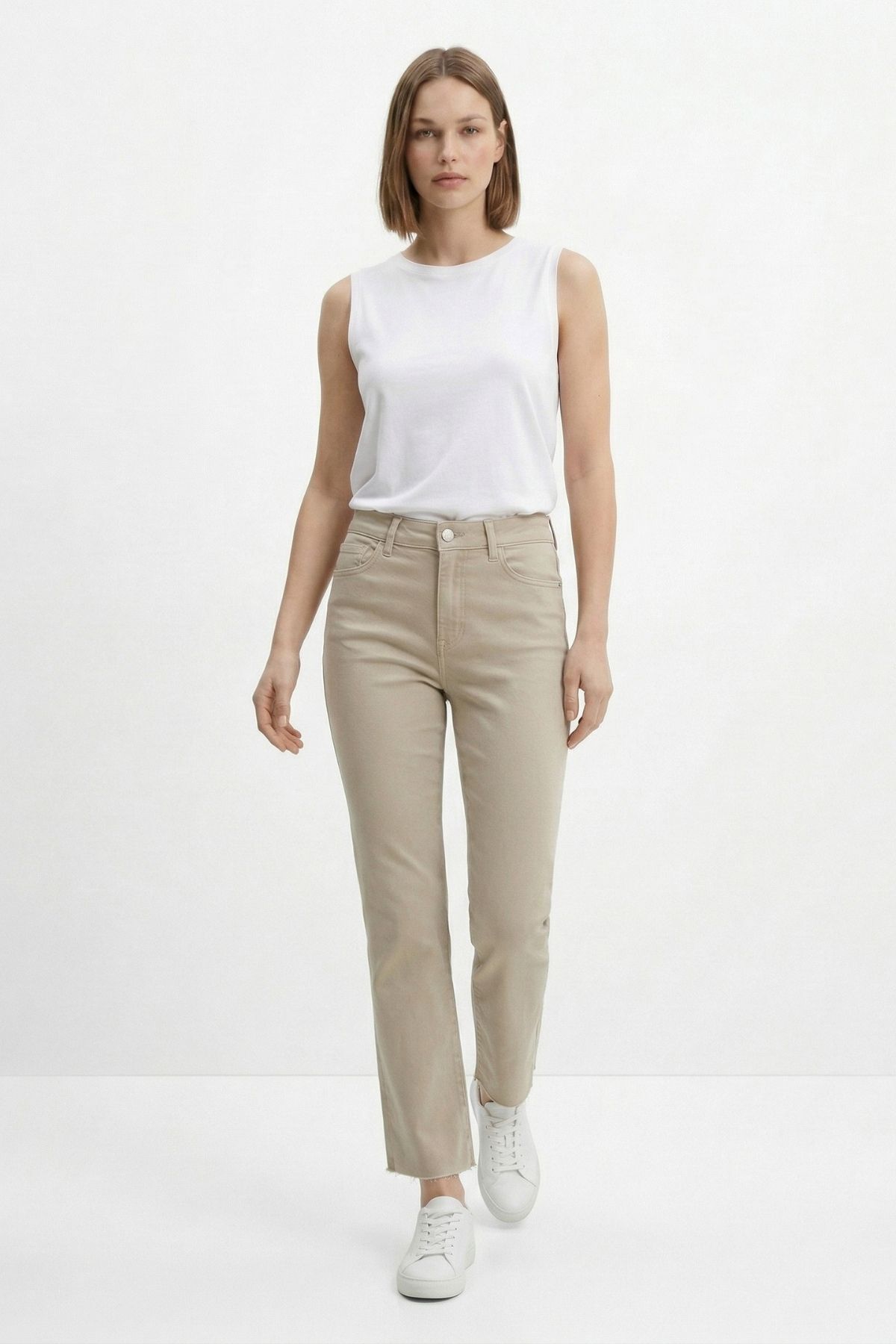 Taş Paçası Kesik Pantolon 0321 - 1