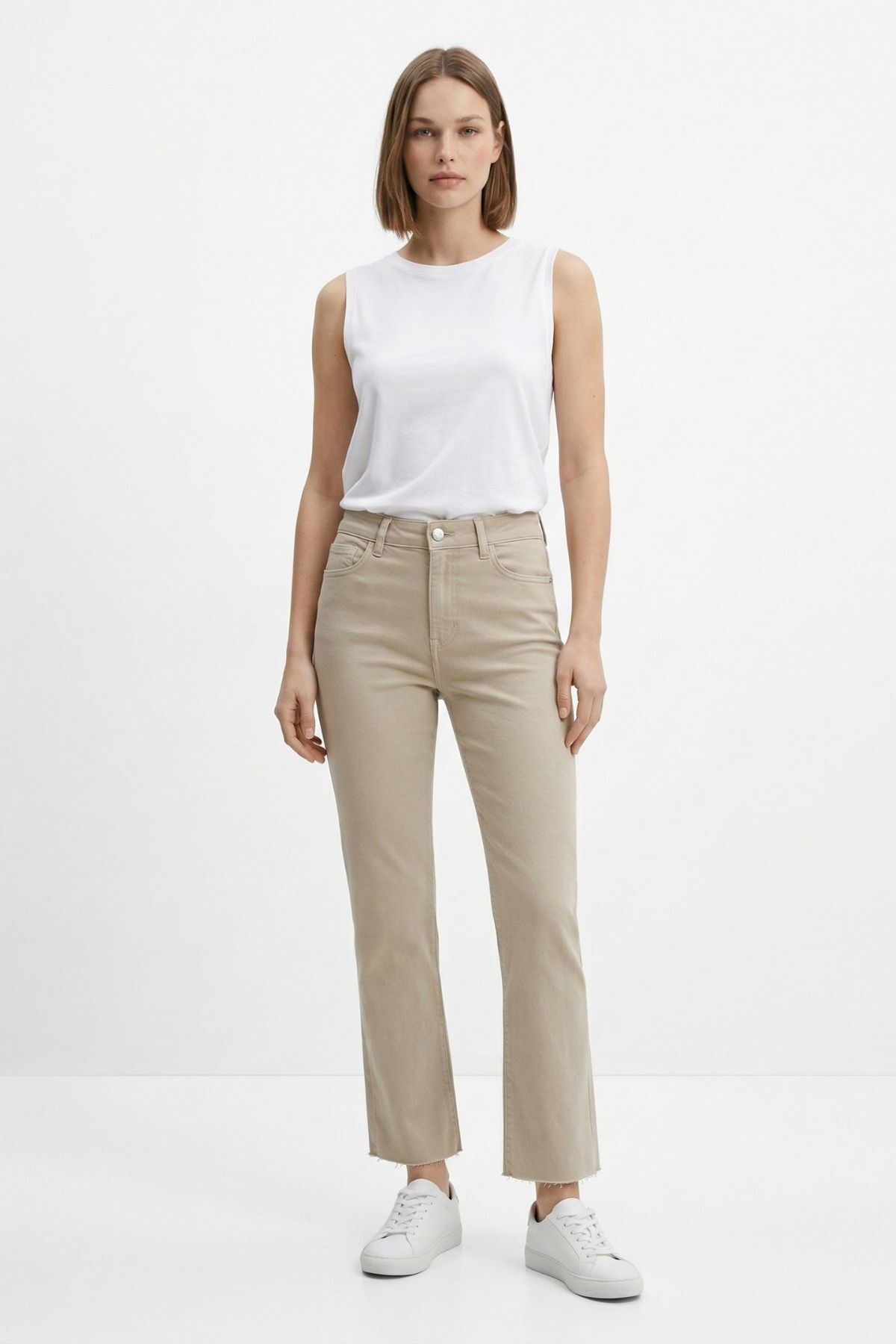 Taş Paçası Kesik Pantolon 0321 - RAYS (1)