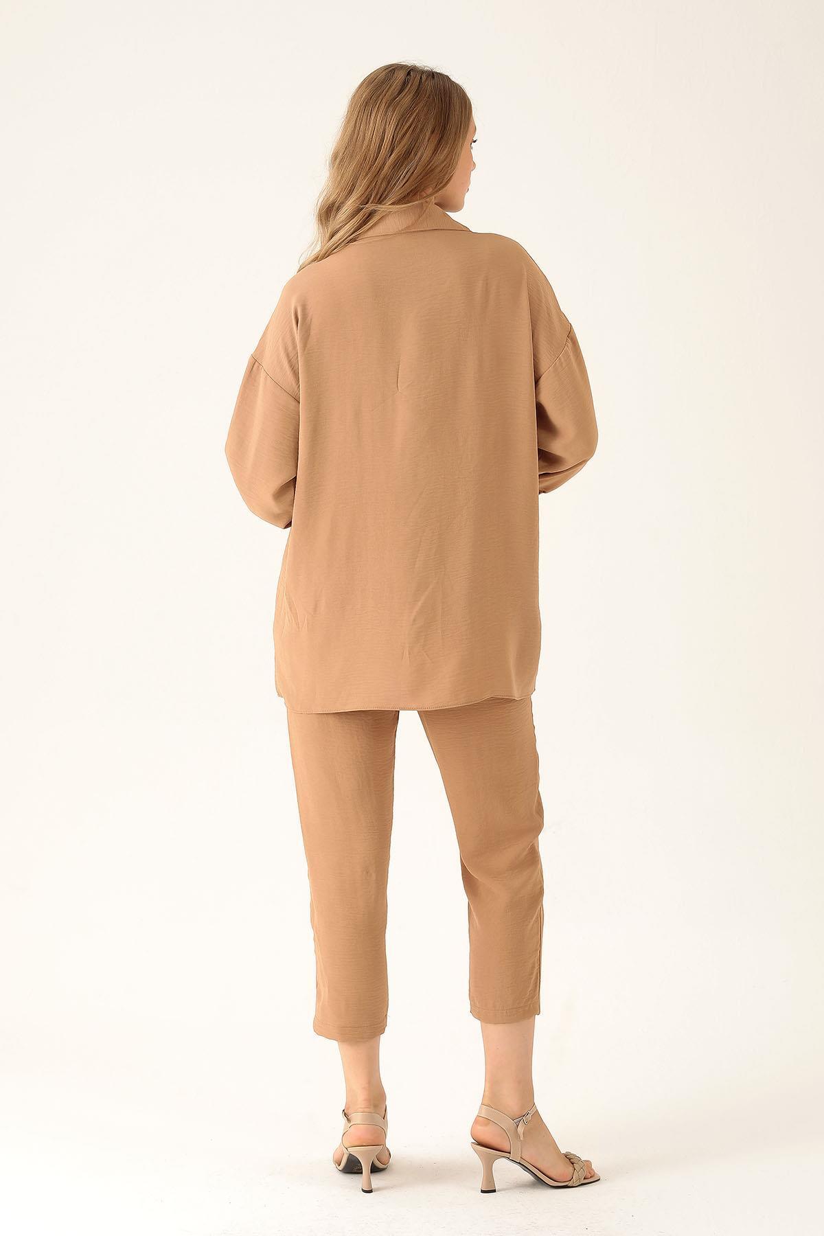 Tek Cep Detay Takım - 6727A Vizon - 5