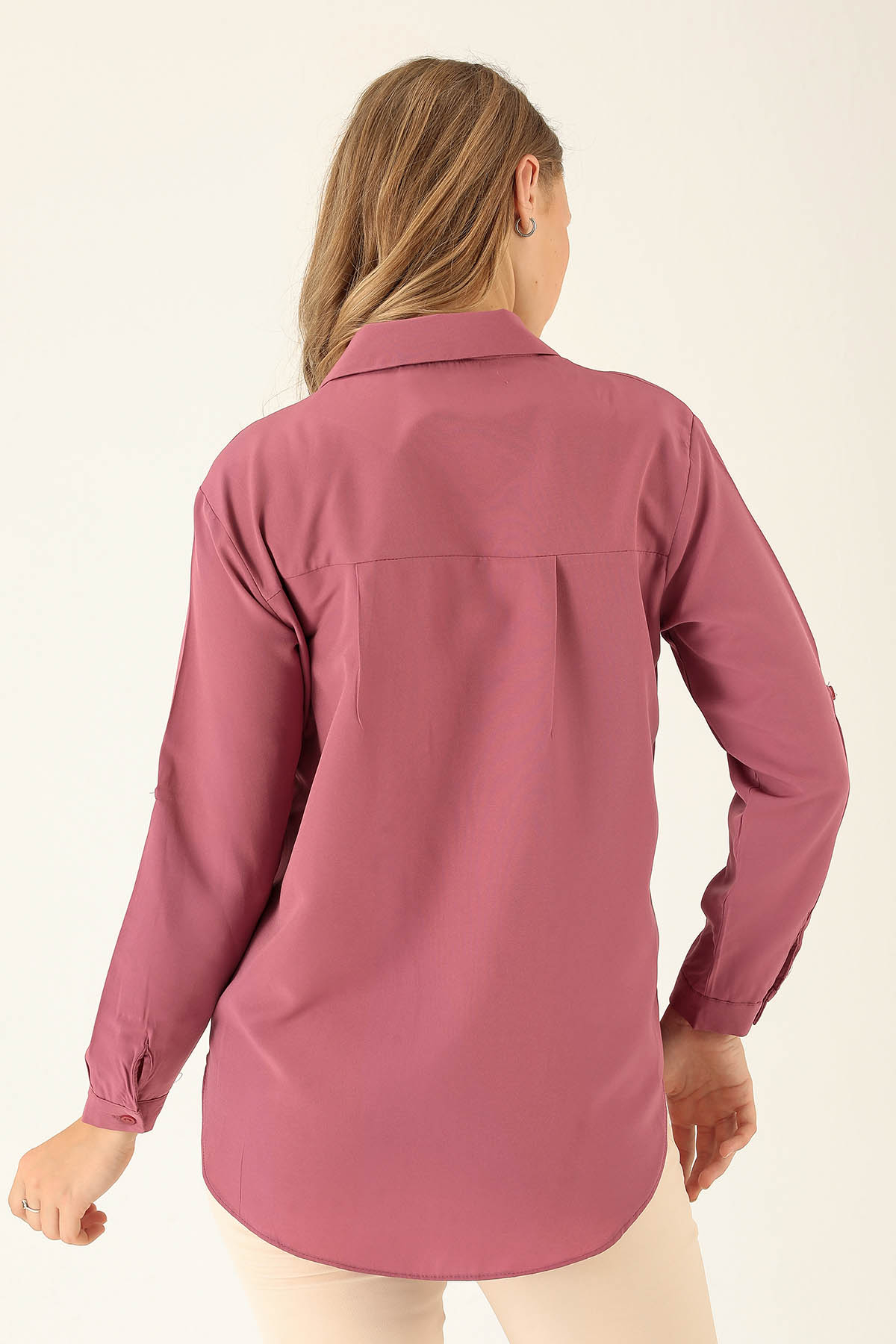 Tek Cepli Kolyeli Bayan Gömlek - 6785A Violet - 5