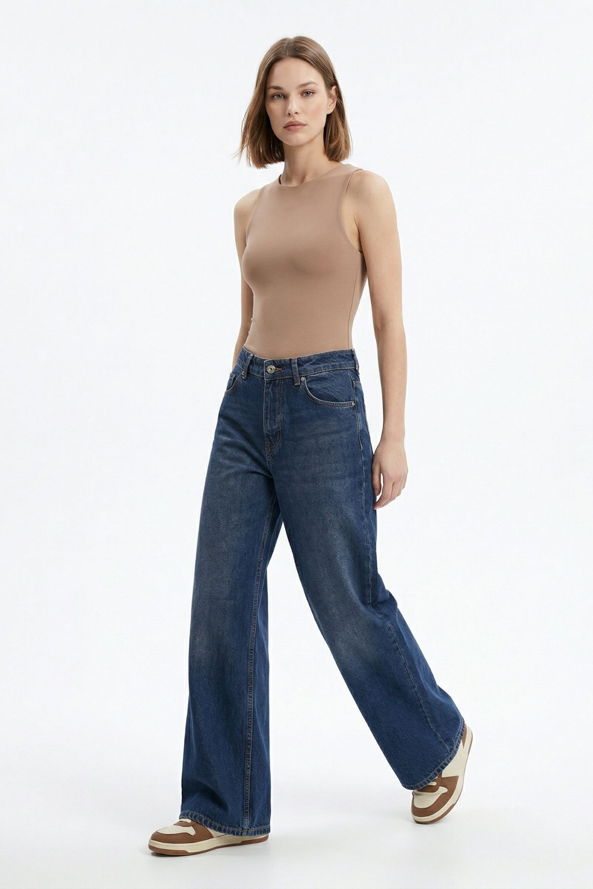 Tint Kahve Arka Kemerli Palazzo Jean 3094-1 - 2