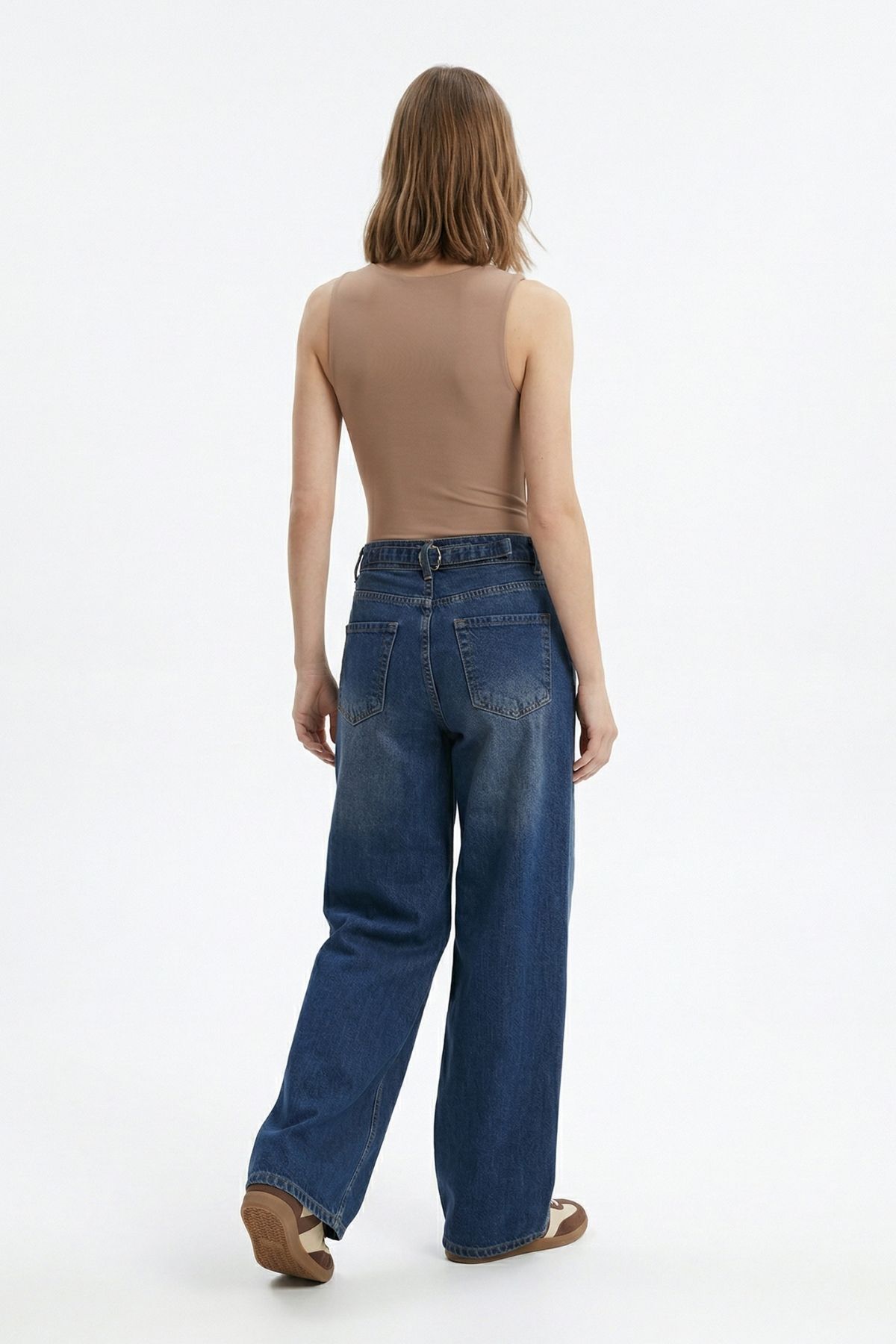 Tint Kahve Arka Kemerli Palazzo Jean 3094-1 - 3