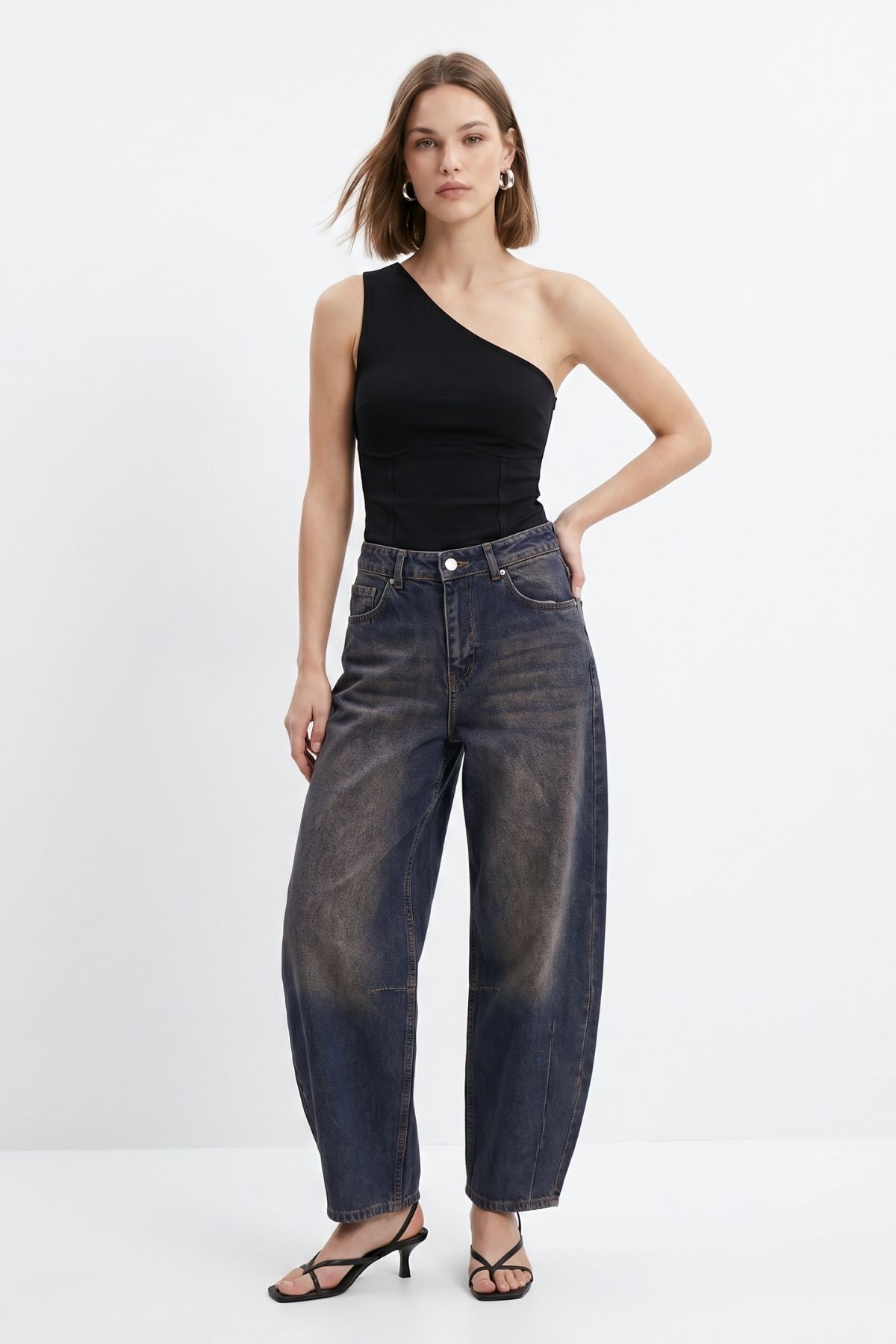 Paça Pileli Baggy Jean 3092 Tint Kahve - RAYS