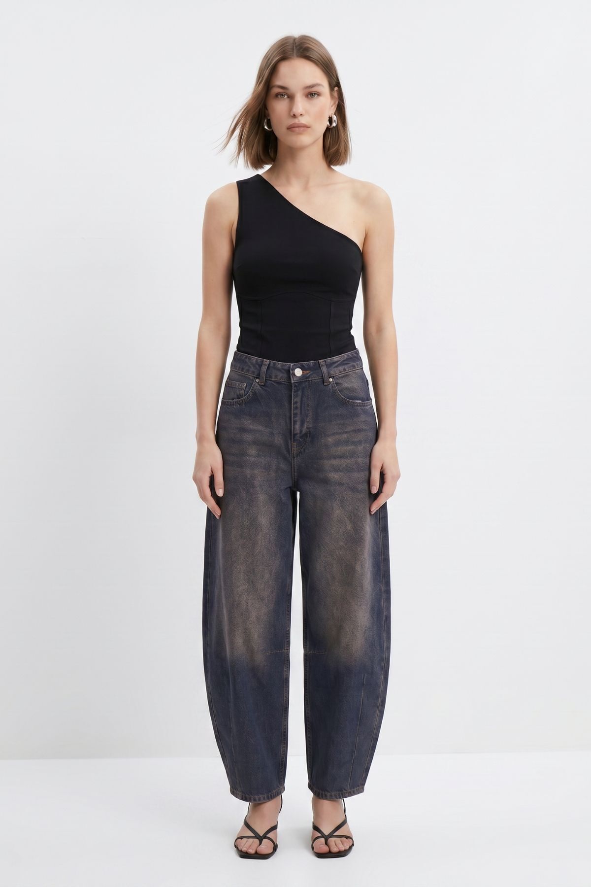Paça Pileli Baggy Jean 3092 Tint Kahve - RAYS