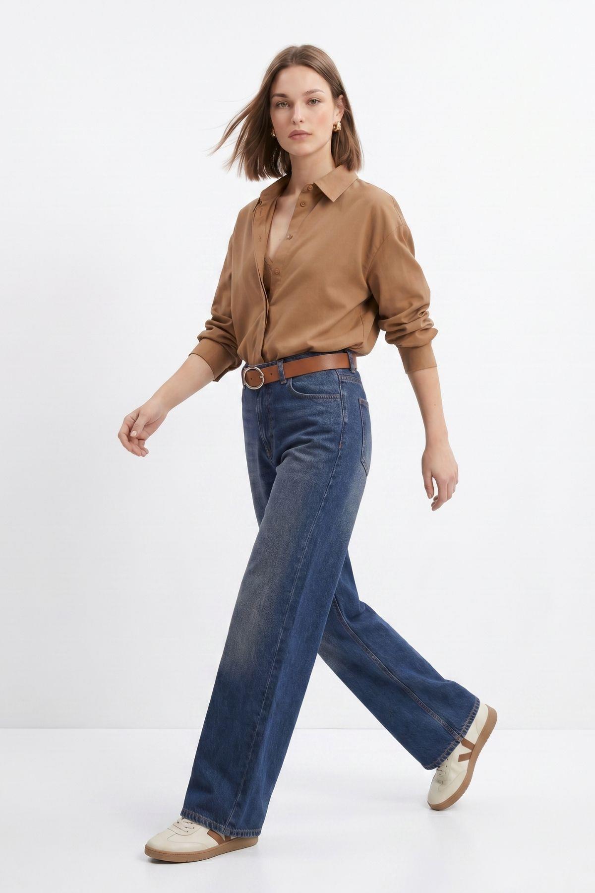 Yan Cepli Palazzo Jean 3079-1 Tint Kahve - RAYS