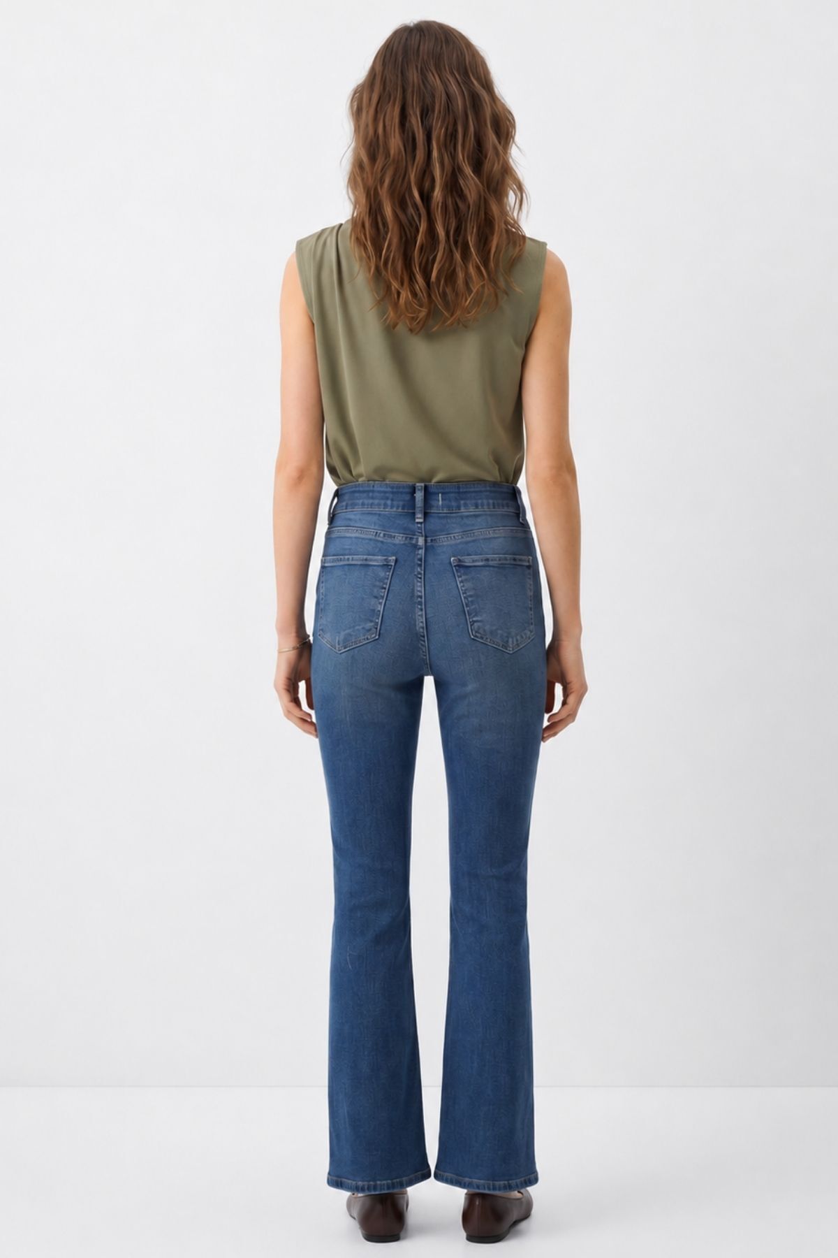 Yüksek Bel Flare Jean 826 Tint Kahve - 3