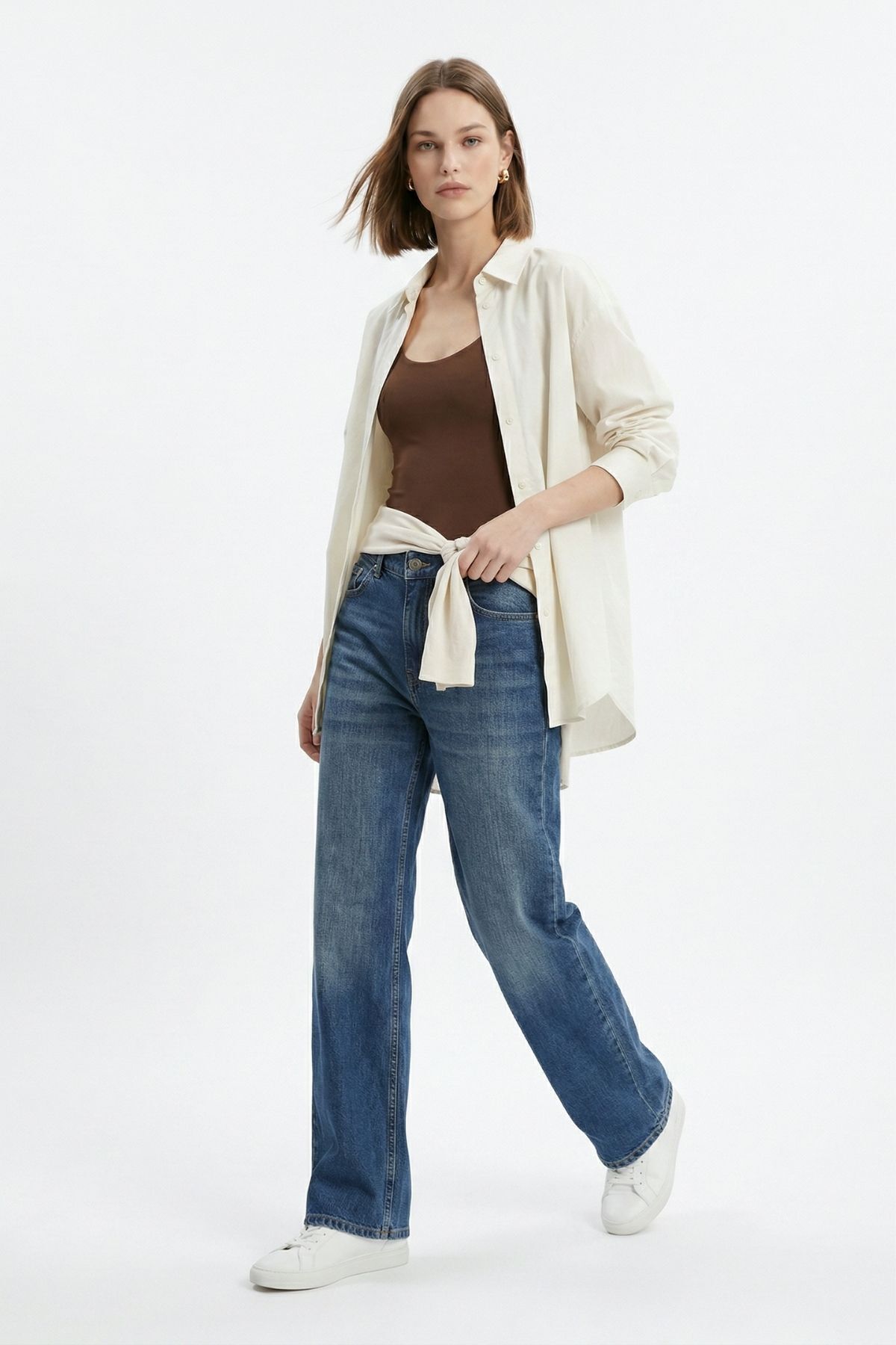 Tint Yeşil Bol Paça Pantolon 1062 - RAYS