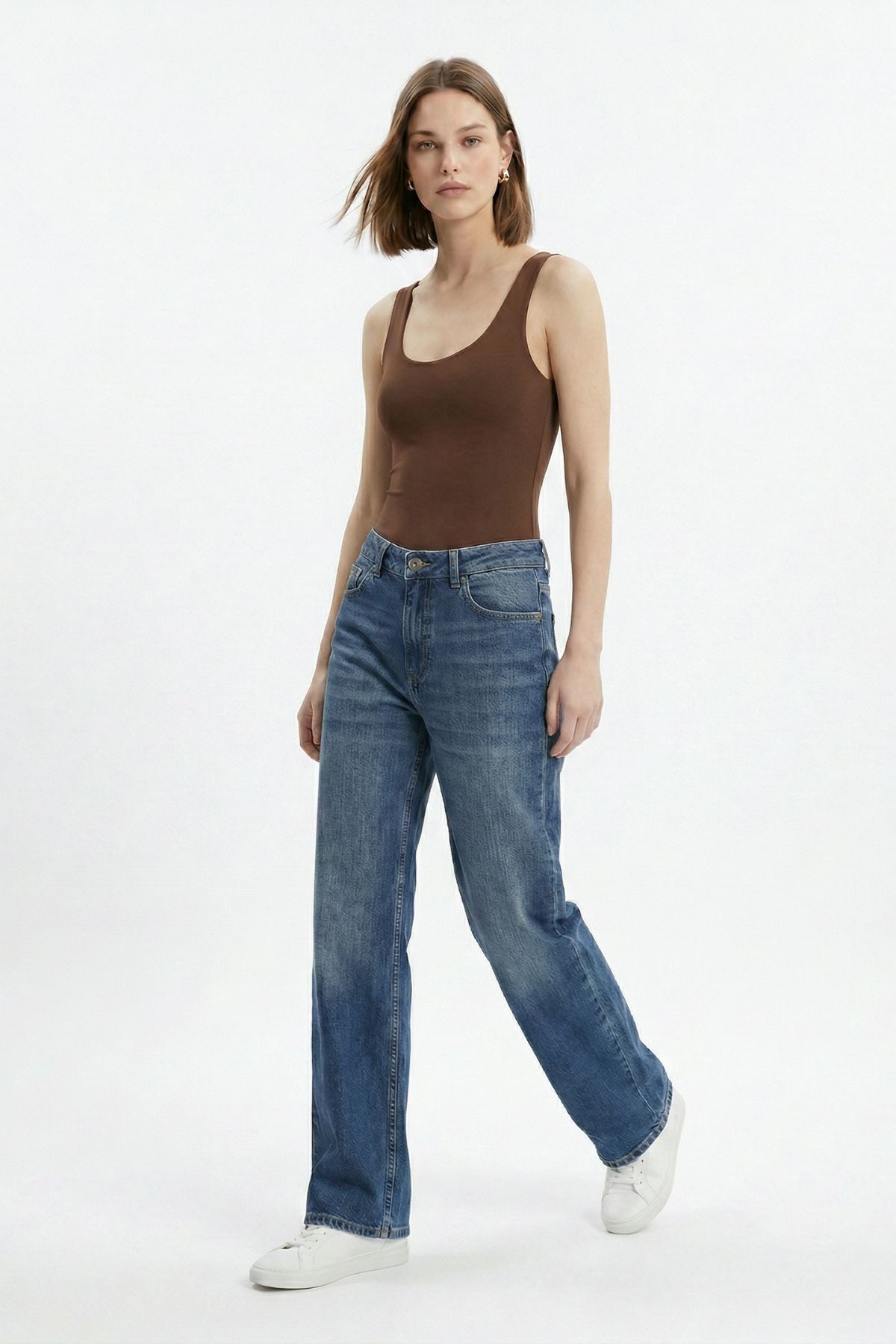 Tint Yeşil Bol Paça Pantolon 1062 - RAYS