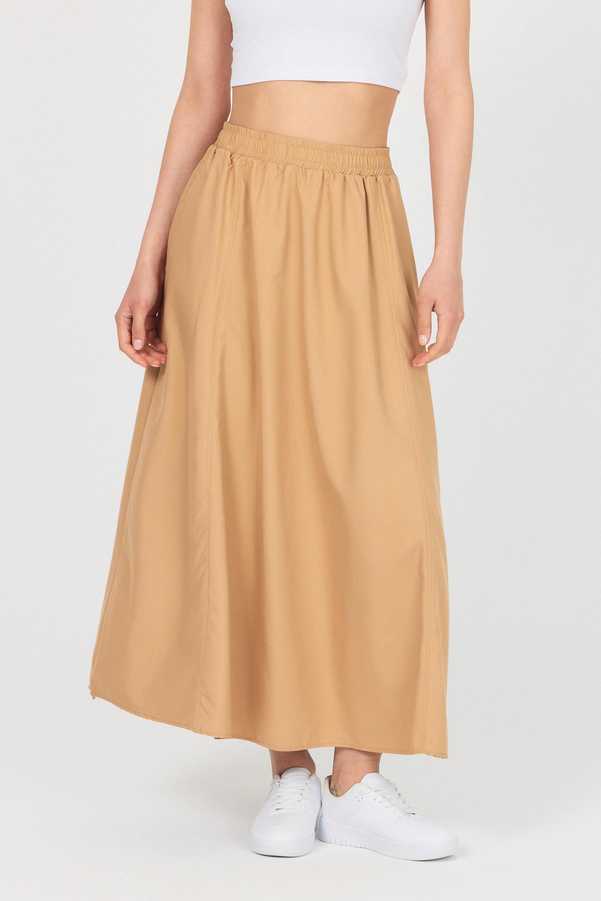 Vizon Bel Lastikli Cepli Kloş Etek 4747A - 6