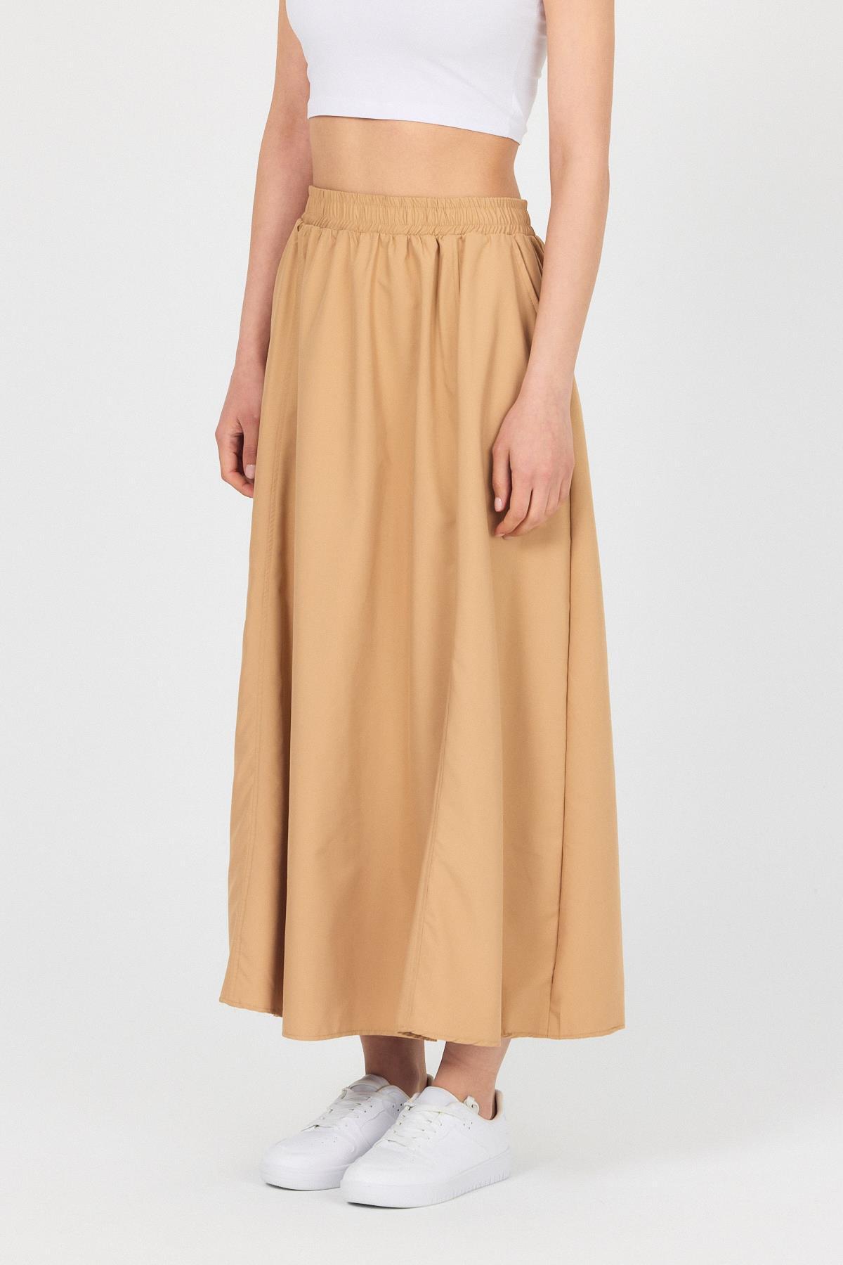 Vizon Bel Lastikli Cepli Kloş Etek 4747A - 3