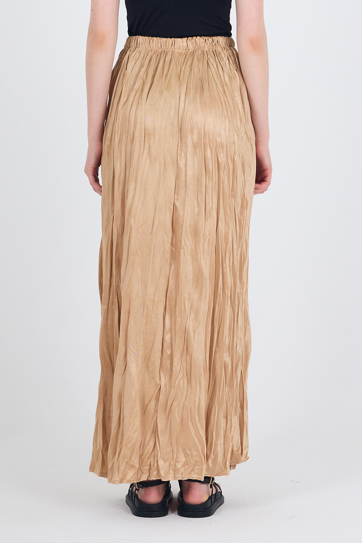 Vizon Bel Lastikli Kırışık Kumaş Etek 3483 - 6