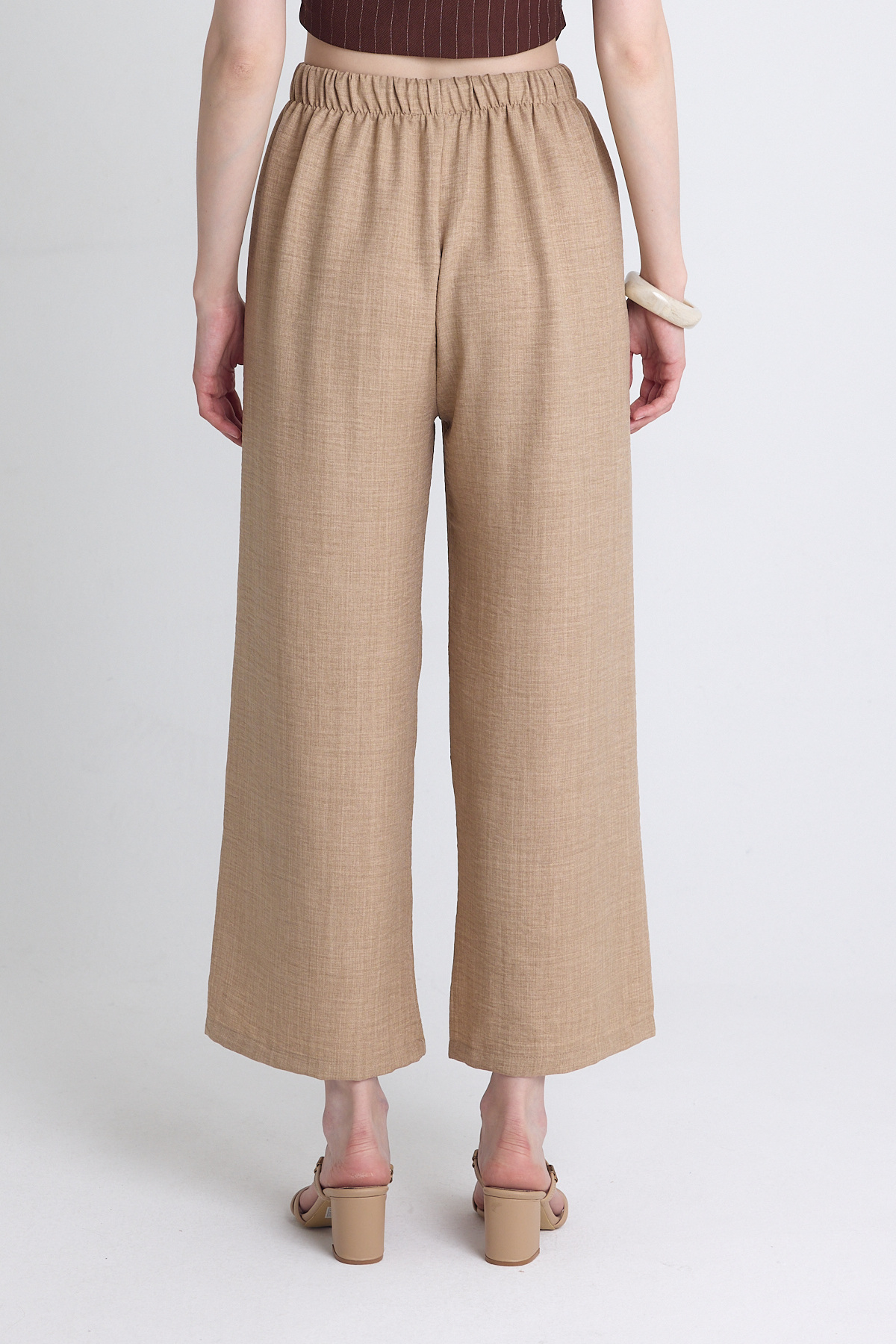 Vizon Bel Lastikli Pamuklu Örme Pantolon 8045A - 5