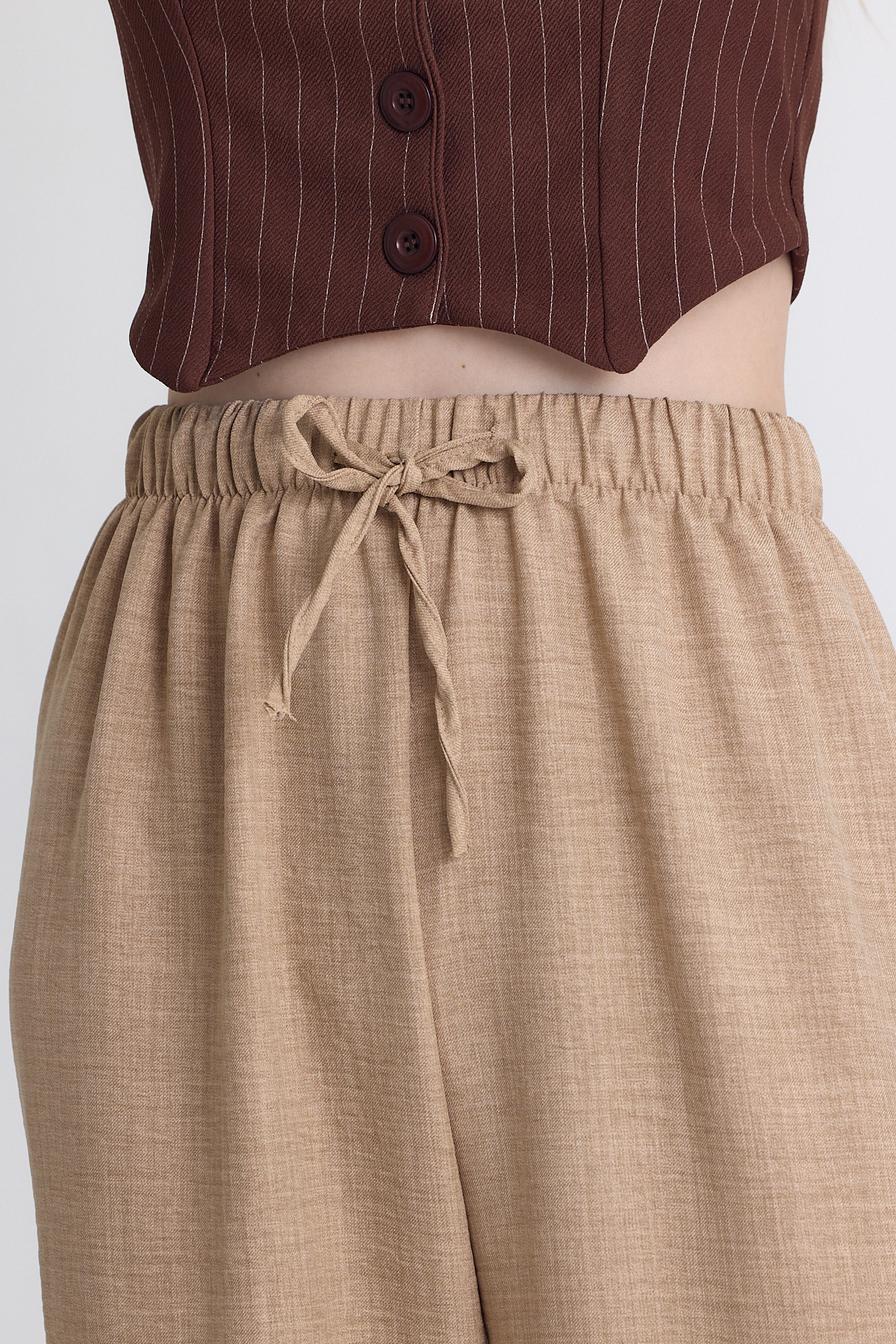 Vizon Bel Lastikli Pamuklu Örme Pantolon 8045A - 4