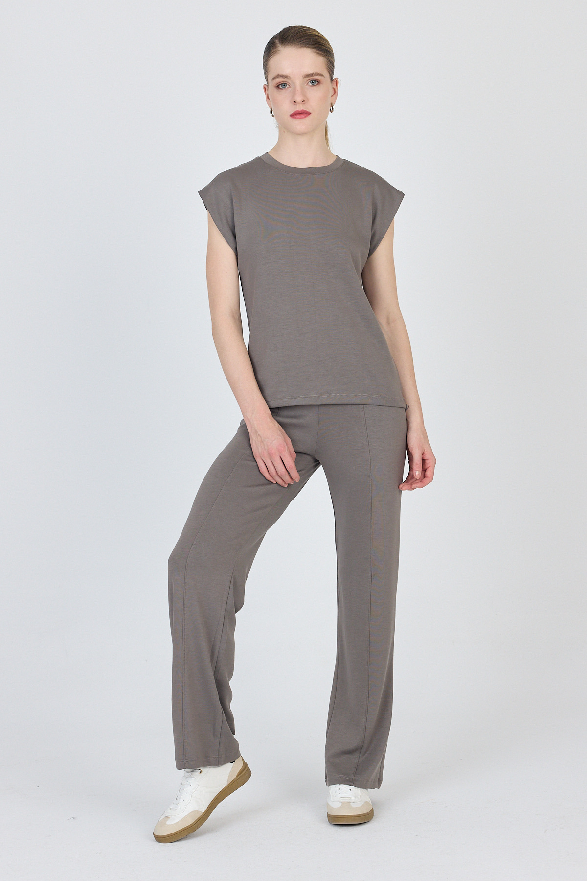 Vizon Bisiklet Yaka İkili Tişört Pantolon Takım 1502 