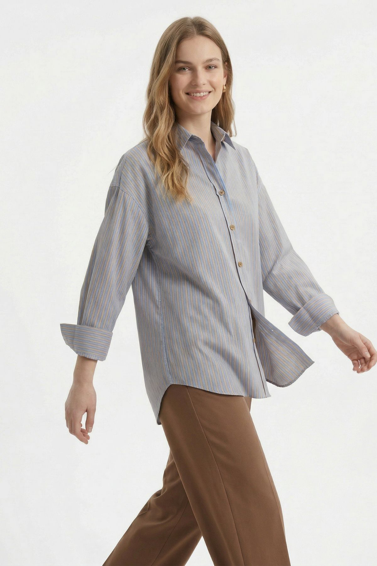 Vizon Çizgili Salaş Gömlek 5475 - 2