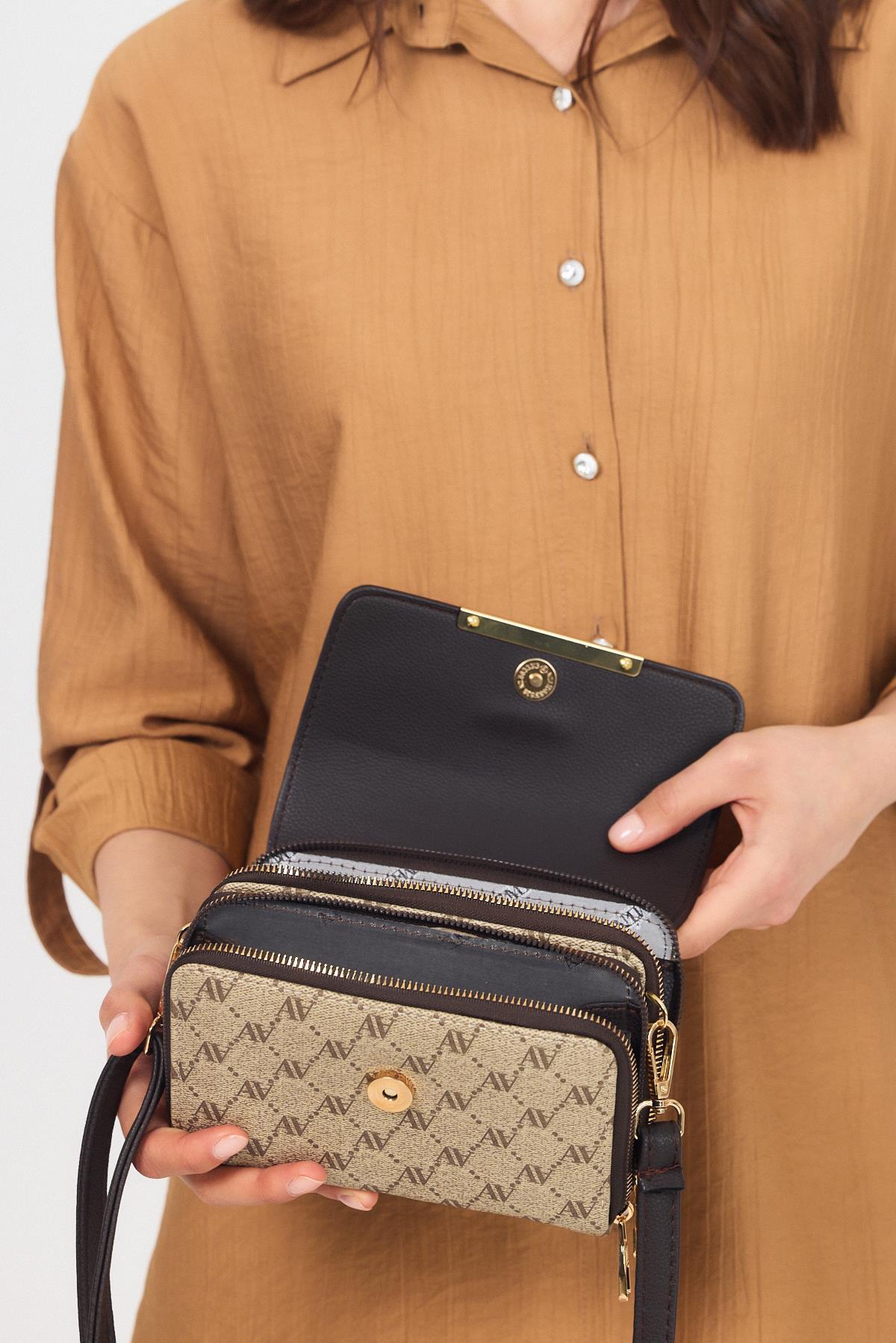 Vizon Desenli Omuz Çantası 381 - 5