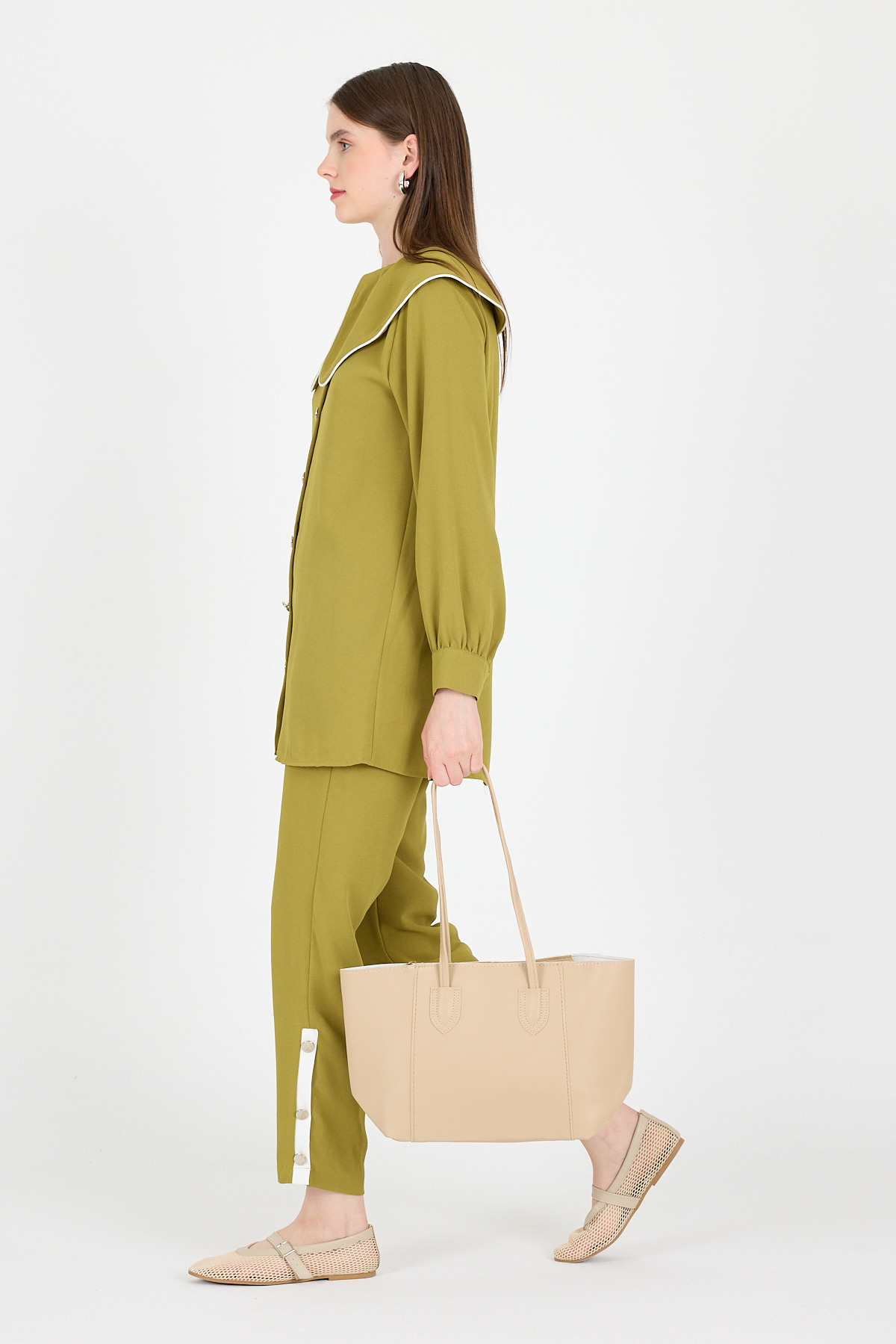 Vizon Dikiş Detaylı Omuz Çantası 9212 - 5