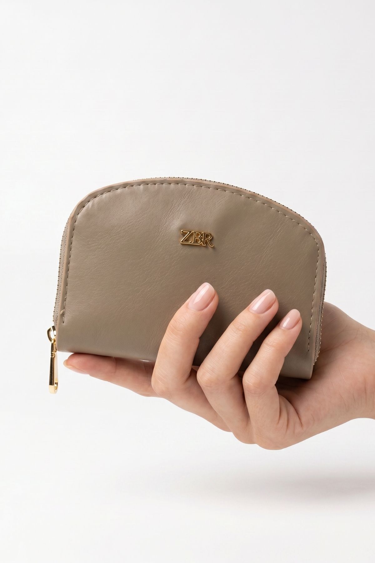 Fermuarlı Mini Cüzdan 235 Vizon 