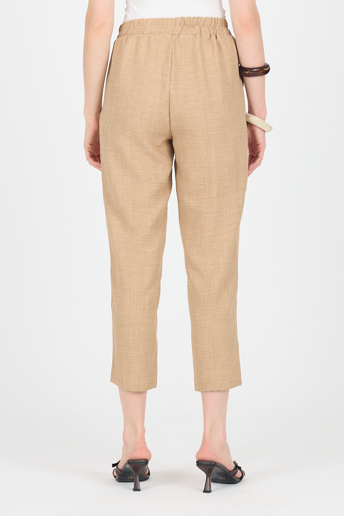 Vizon Pamuklu Bel Lastikli Düz Paça Düz Paça Pantolon 4800 - 5