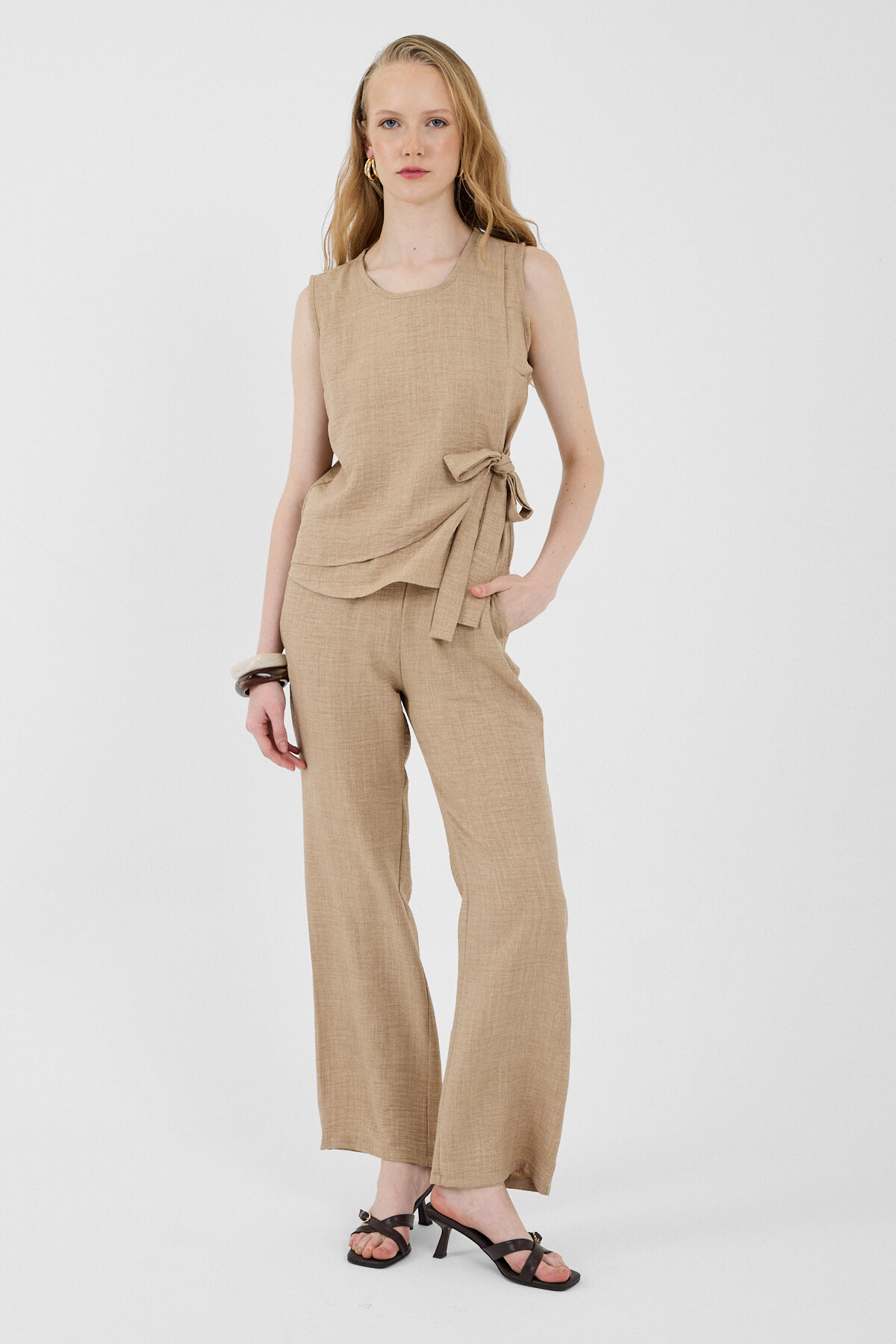 Vizon Pamuklu Yan Bağlama Detaylı İkili Takım 8079A - 3