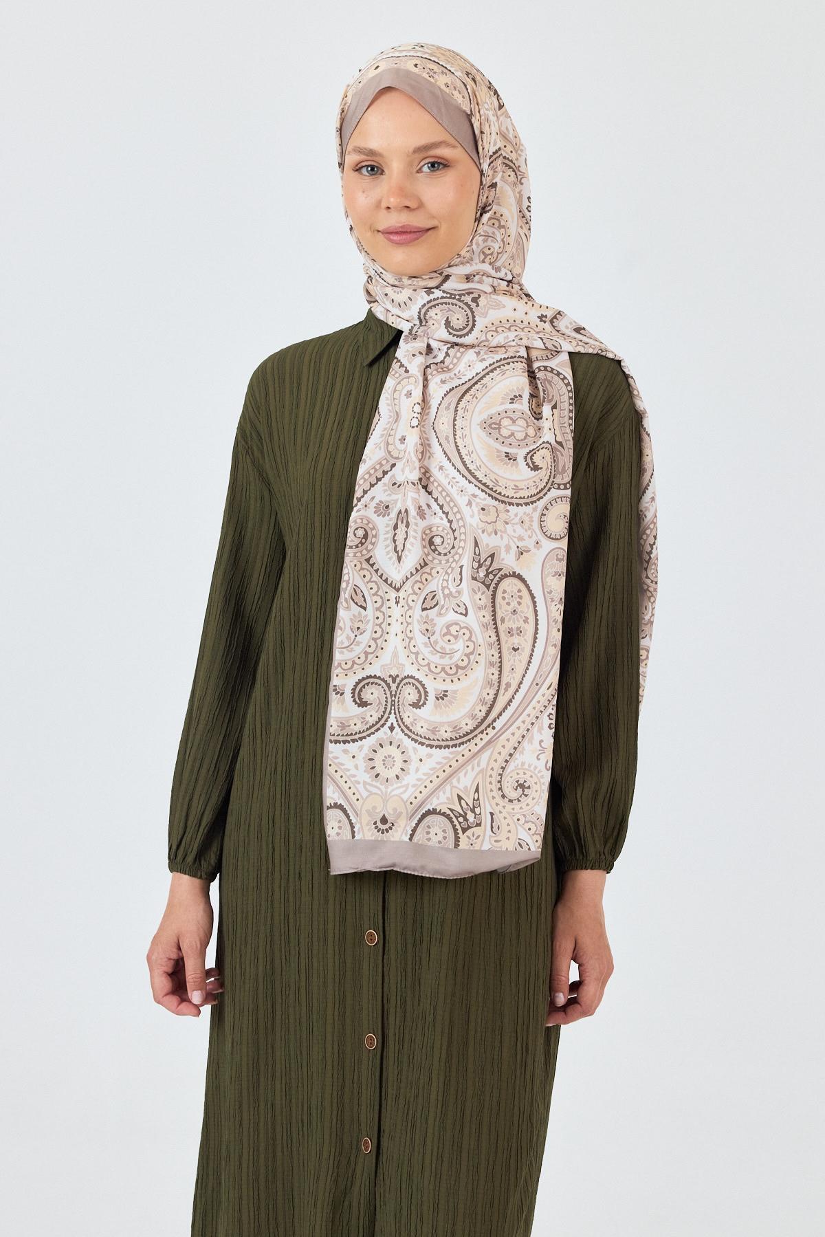 Vizon Retro Desenli Şal 4004 - 2