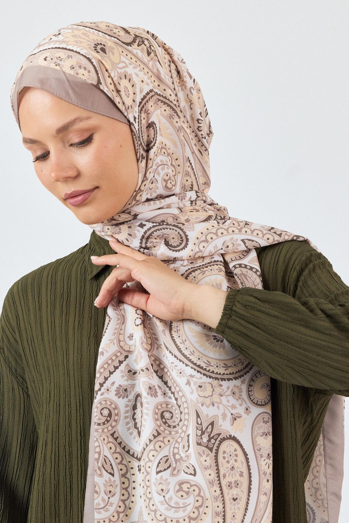 Vizon Retro Desenli Şal 4004 - 3