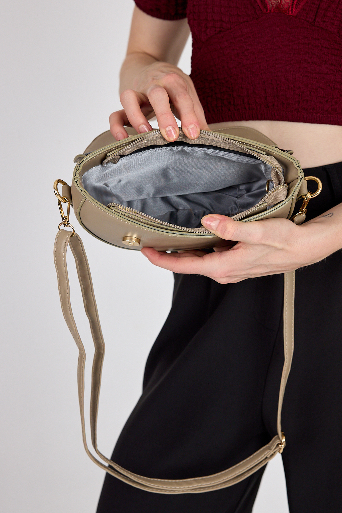 Vizon Simetri Kapak Detaylı Omuz Çantası 3024 - 4