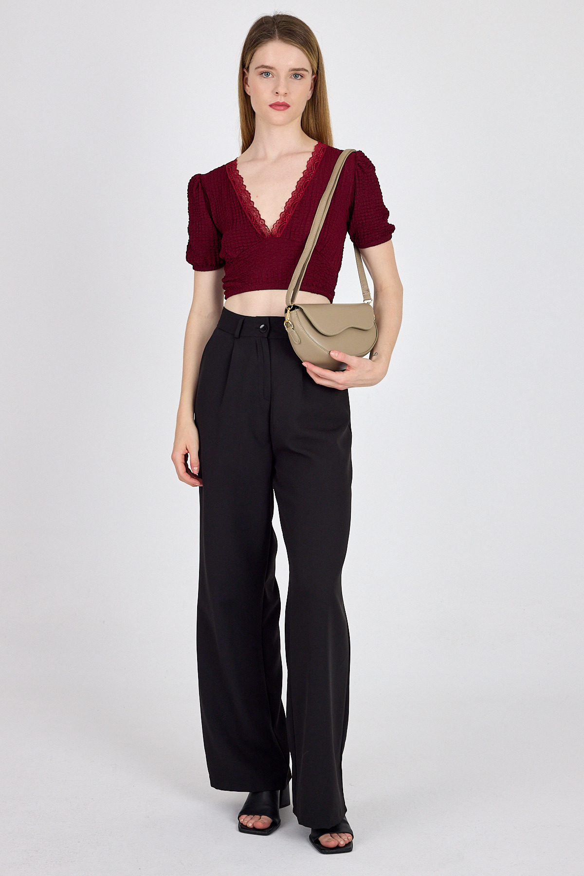 Vizon Simetri Kapak Detaylı Omuz Çantası 3024 - 5