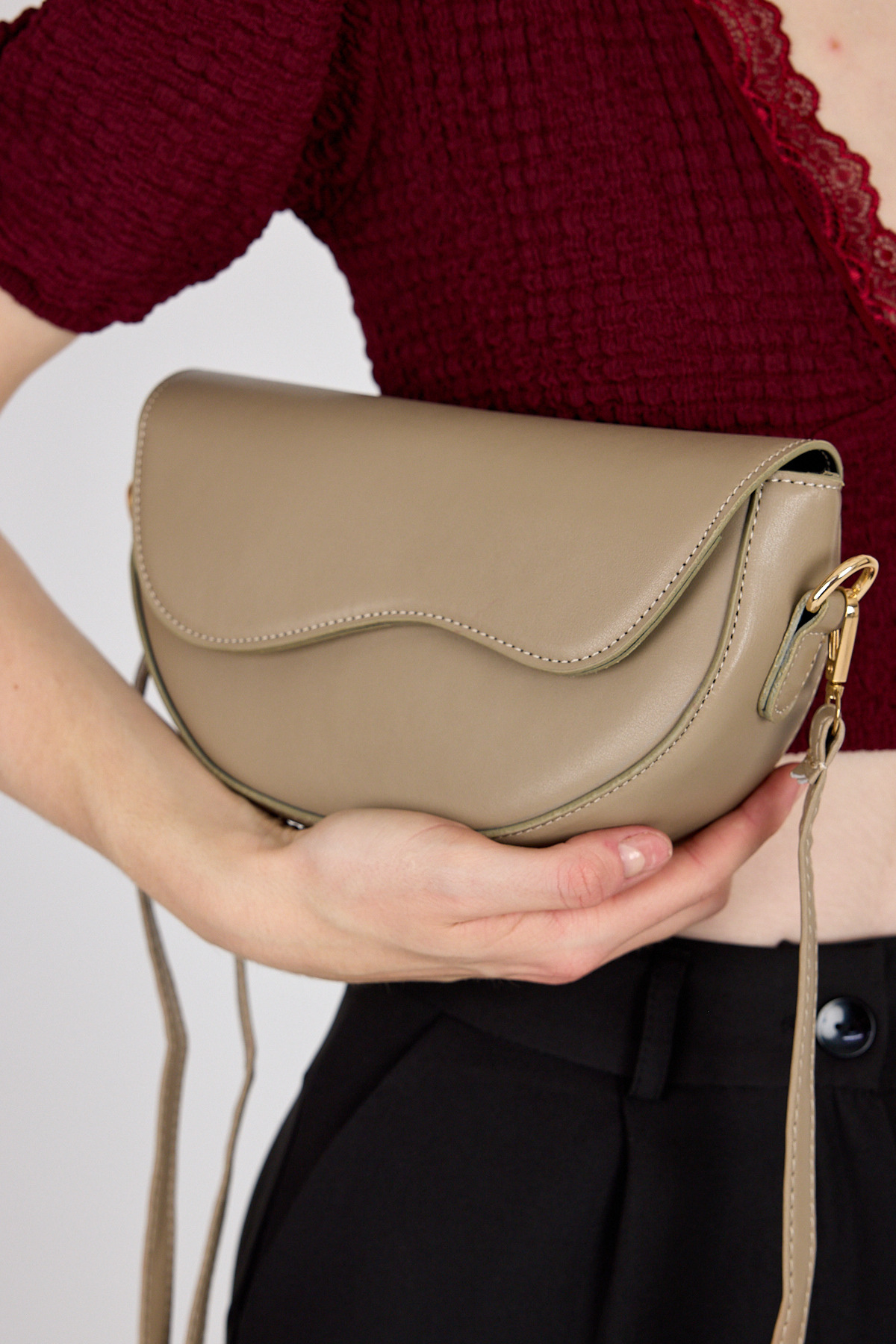 Vizon Simetri Kapak Detaylı Omuz Çantası 3024 - 2