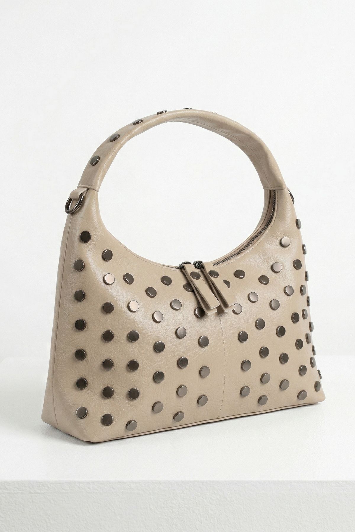 Vizon Zımba Detay Oval Çanta 9232 - 1