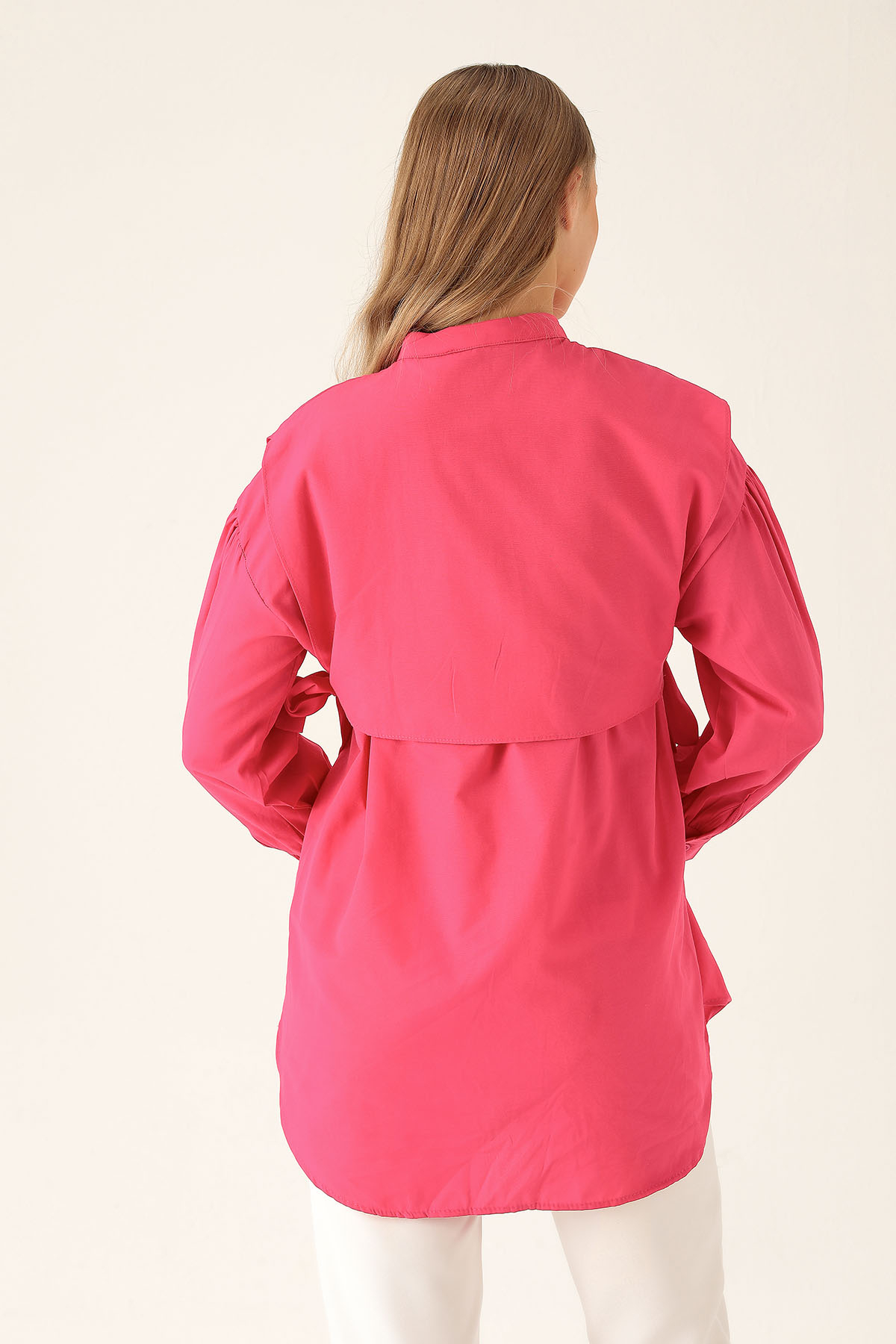 Yandan Bağlamalı Tunik - 6197A Fuşya - 3
