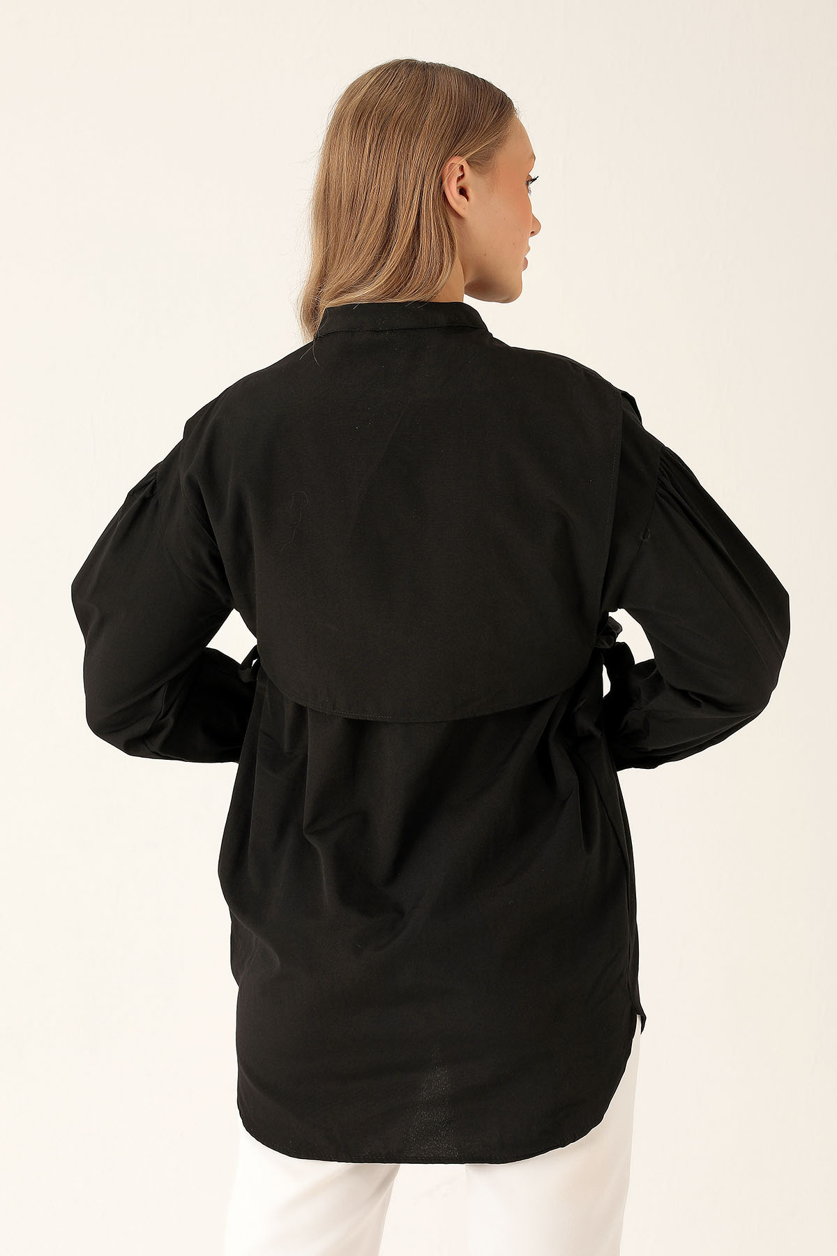 Yandan Bağlamalı Tunik - 6197A Siyah - 3