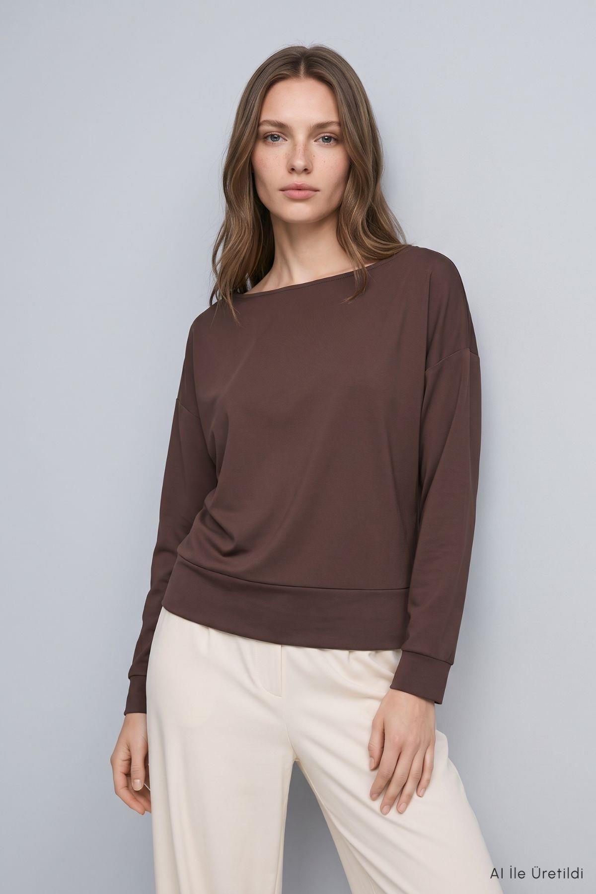 Yarasa Kol Bluz 8750A Kahve - Rays