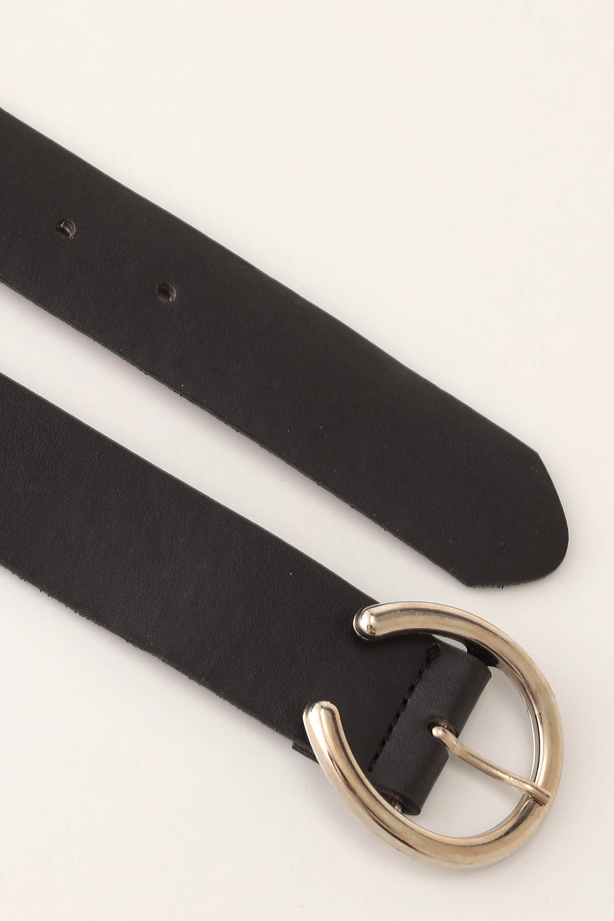 Yuvarlak Tokalı Kadın Kemer - 223 Siyah - 2