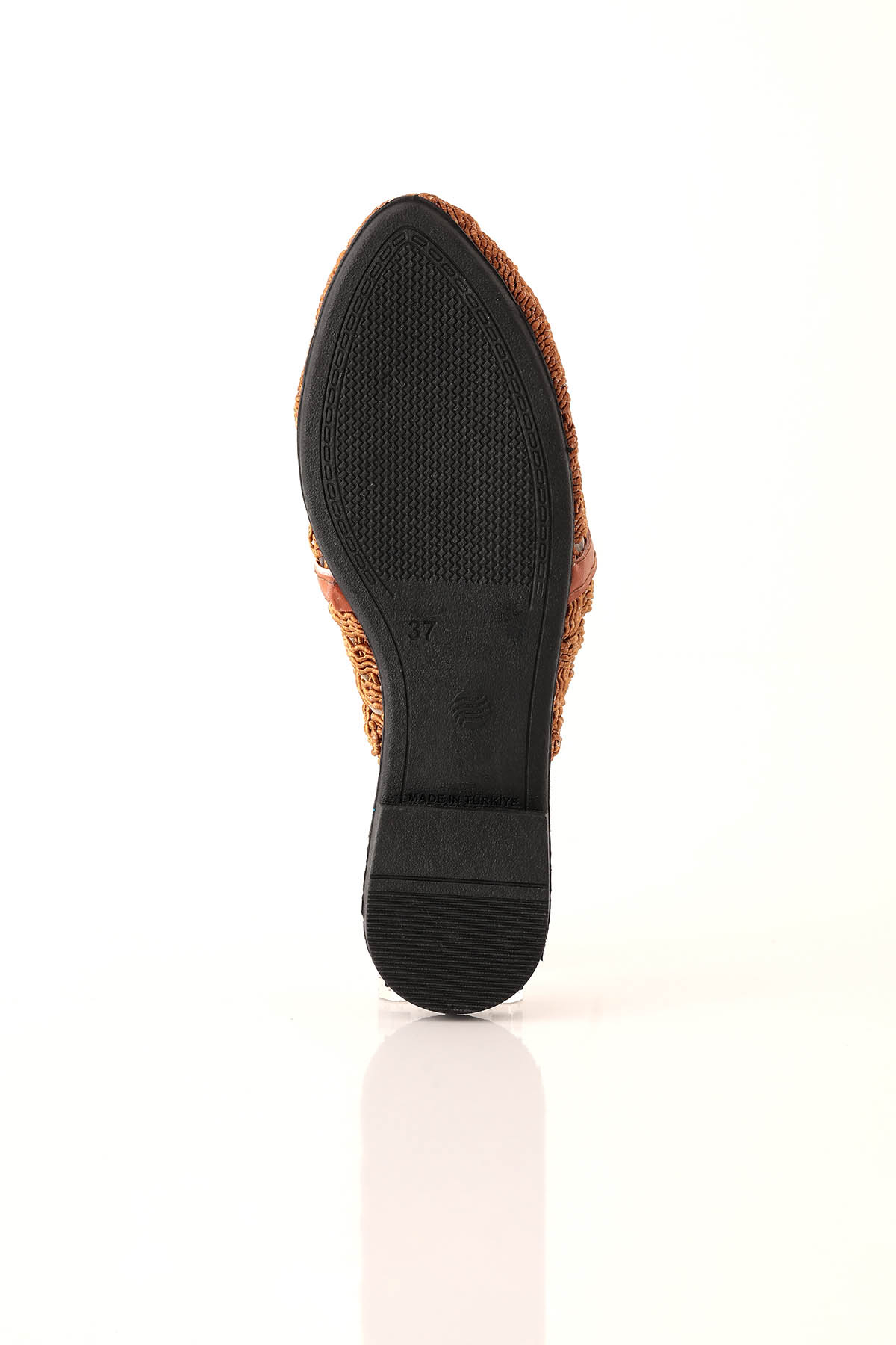 Zincir Detay Hasır Terlik - 7030 Taba - 4