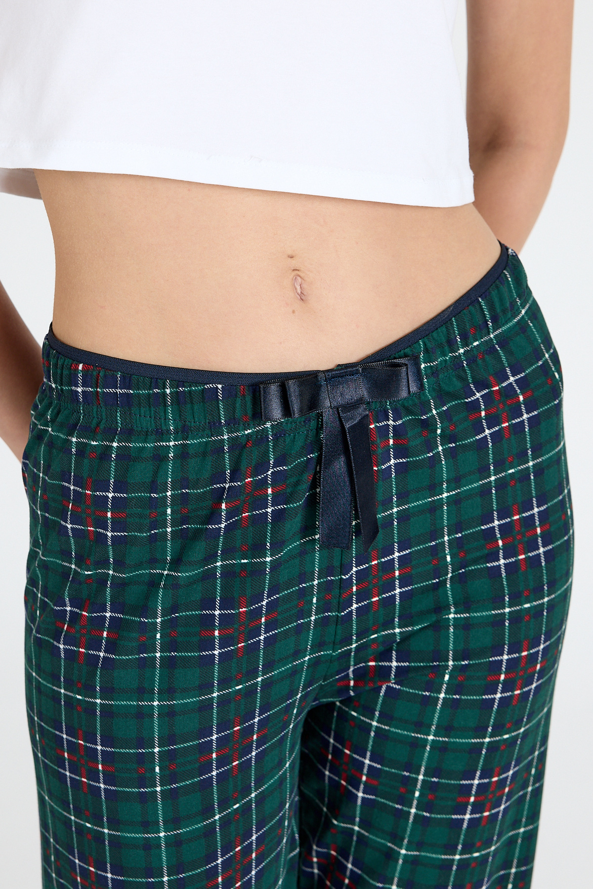 Zümrüt Ekose Desenli Pijama Altı 4518 - 4