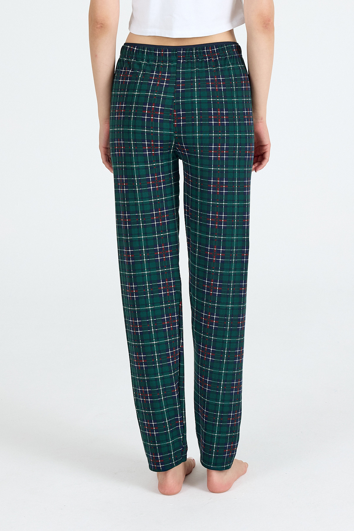 Zümrüt Ekose Desenli Pijama Altı 4518 - 5